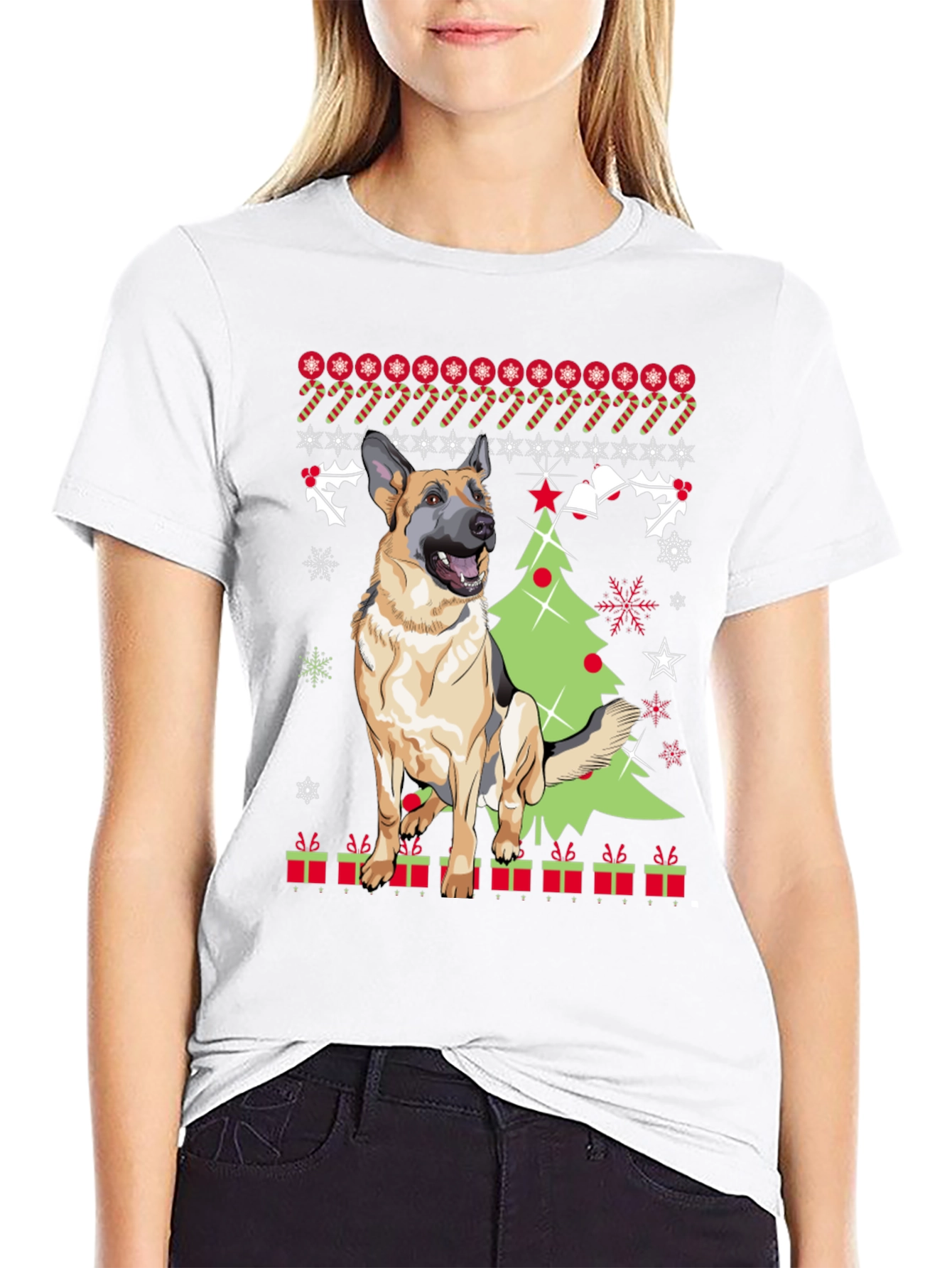 German Shepherd Christmas T-Shirt