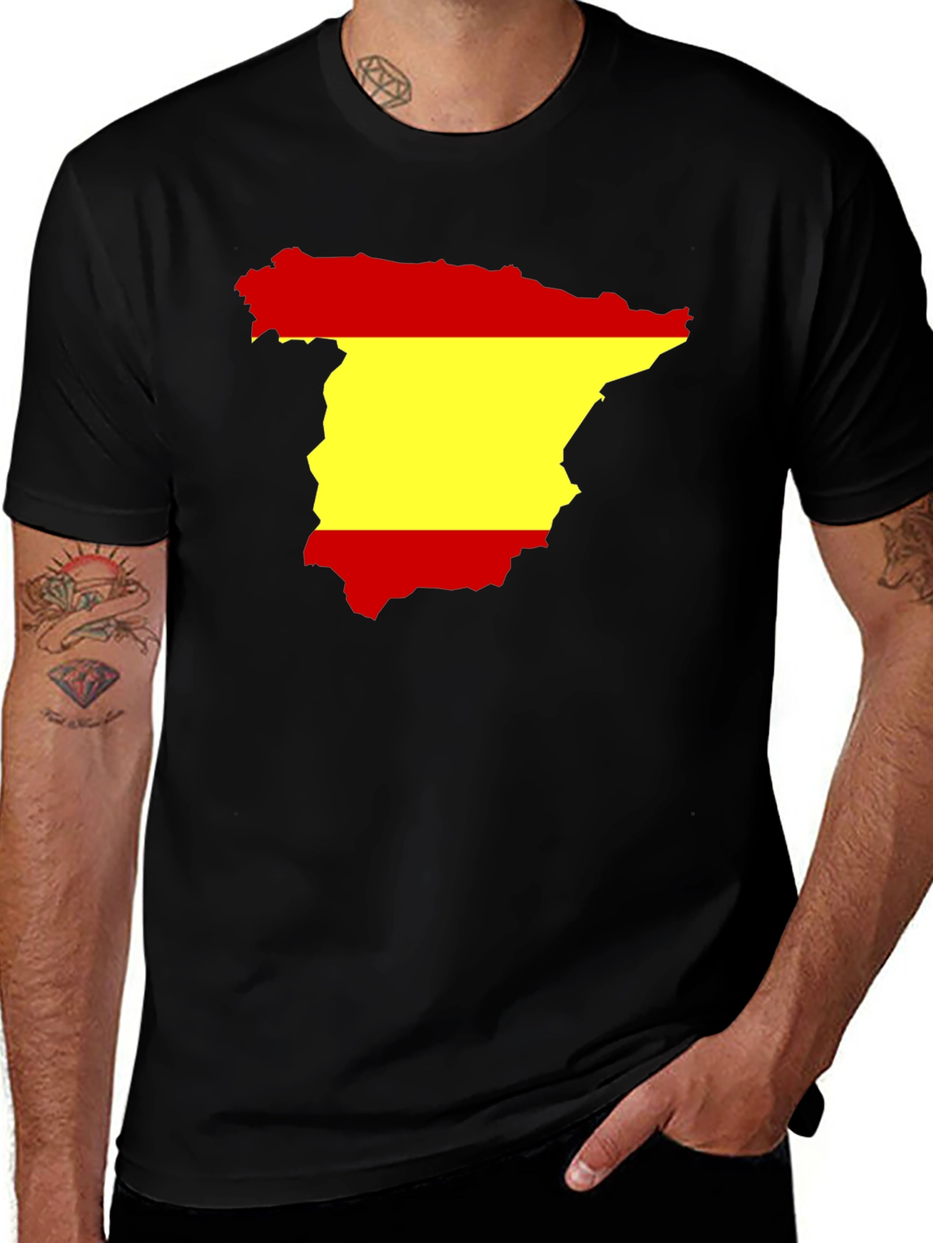 Spain Flag Map Graphic T-Shirt