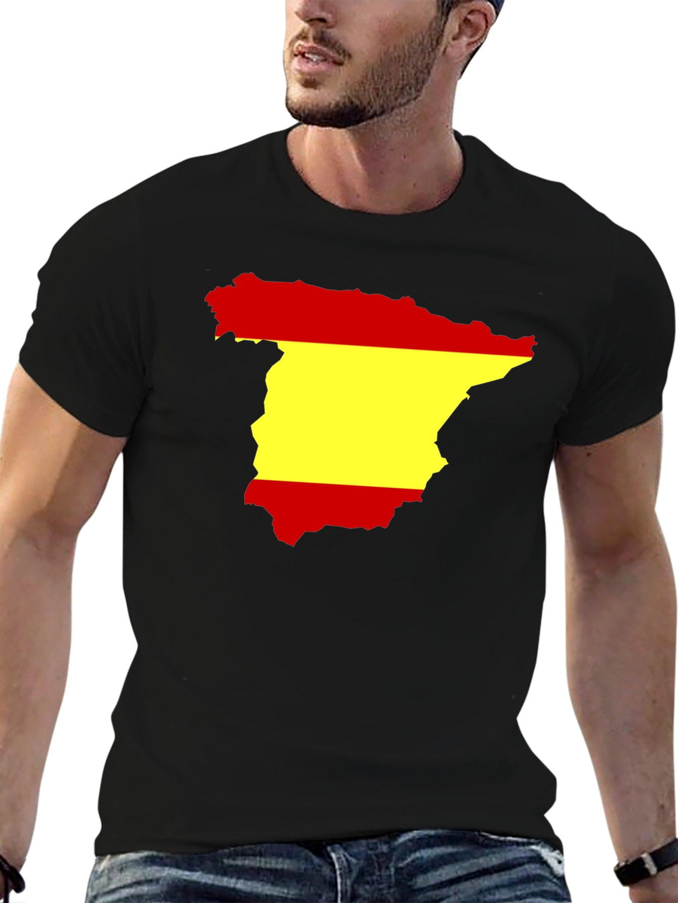 Spain Flag Map Graphic T-Shirt