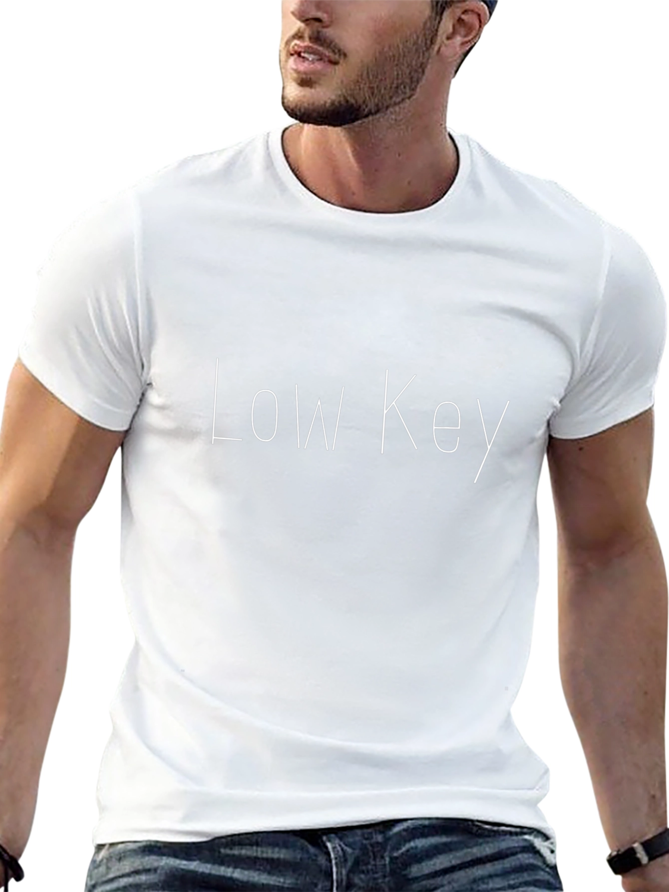 Low Key Black Graphic Tee - Casual Style