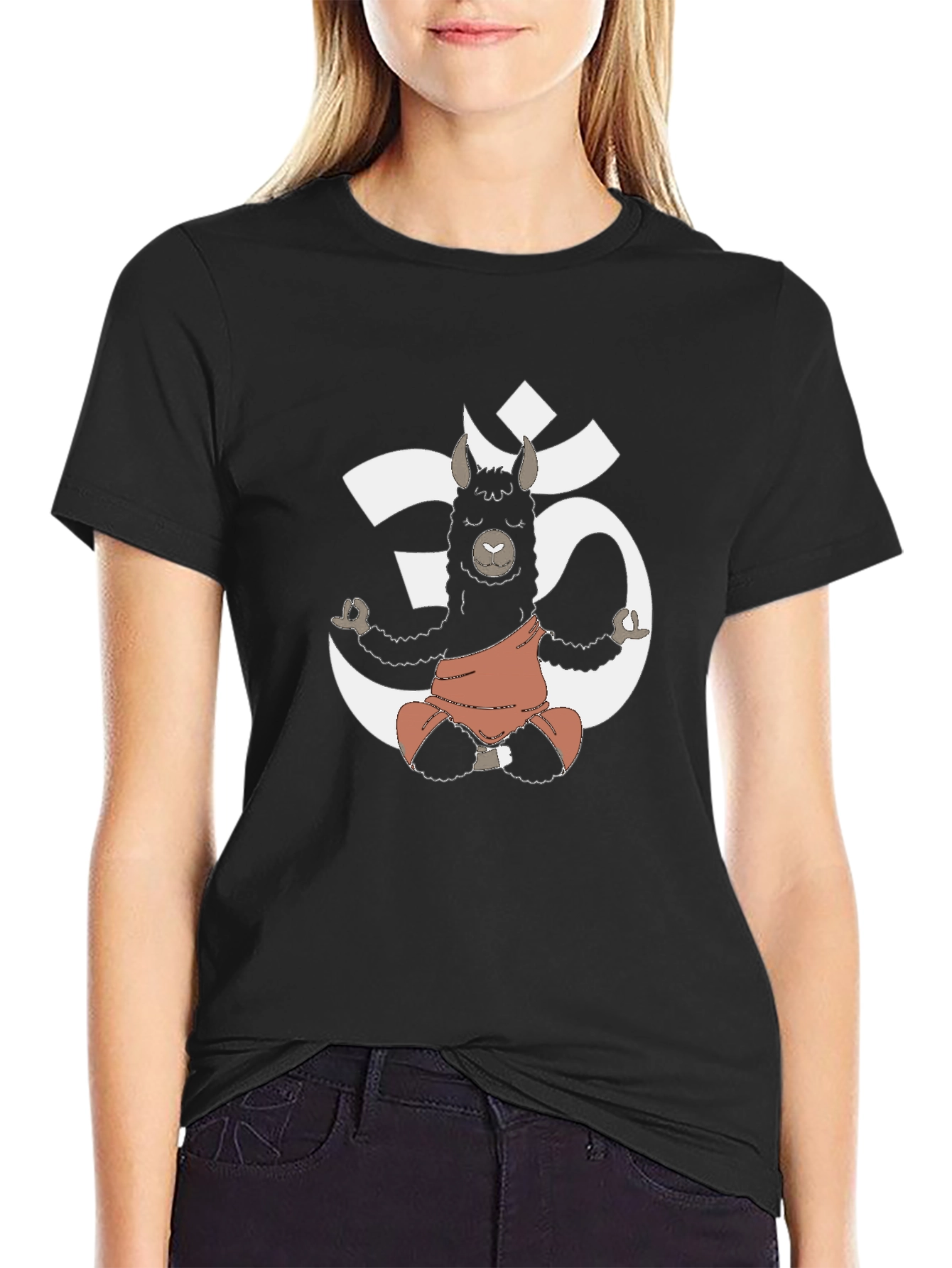 Yoga Llama Graphic Tee - Zen Animal Shirt