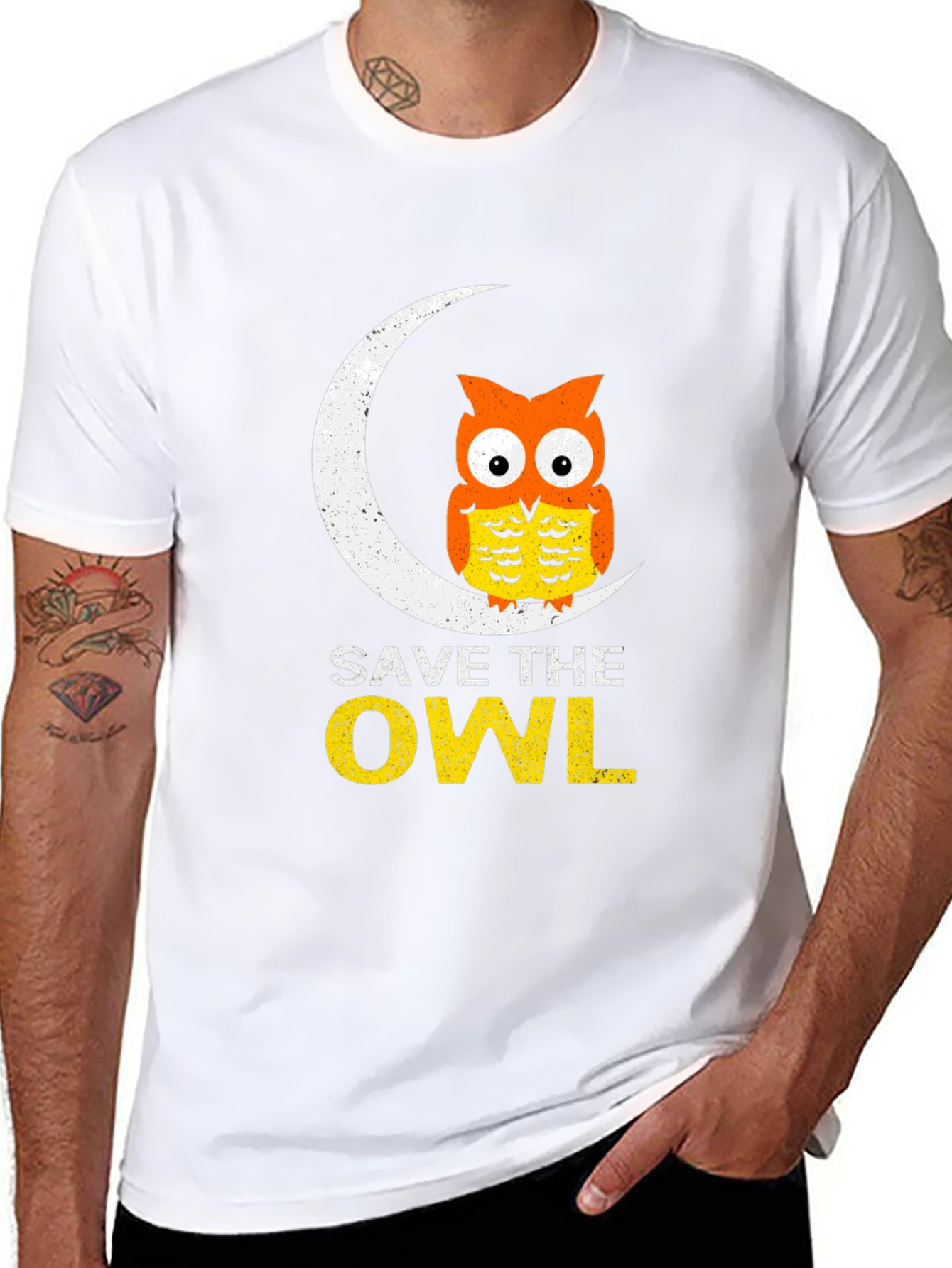 Save the Owl T-Shirt - Moon Graphic Tee