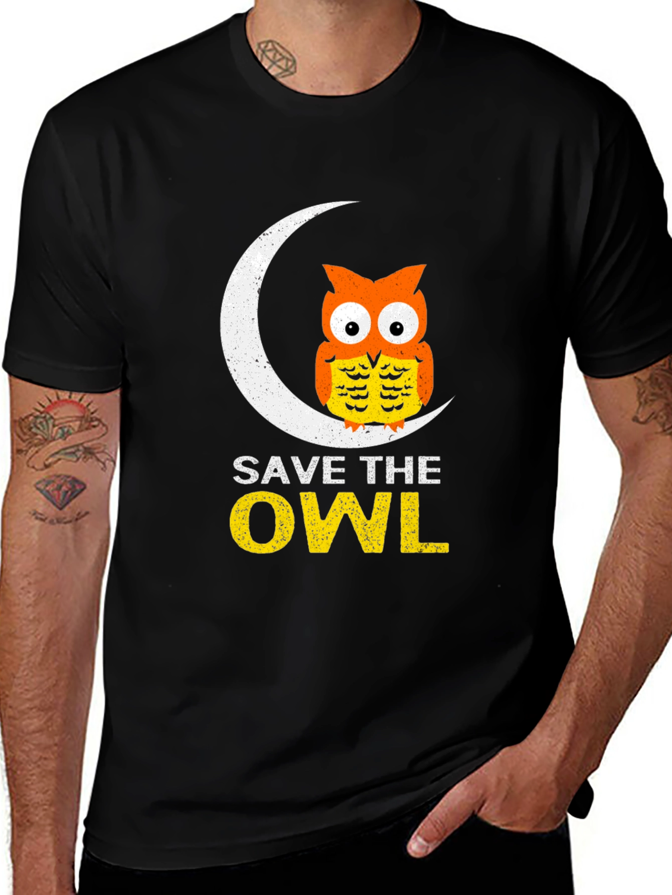 Save the Owl T-Shirt - Moon Graphic Tee
