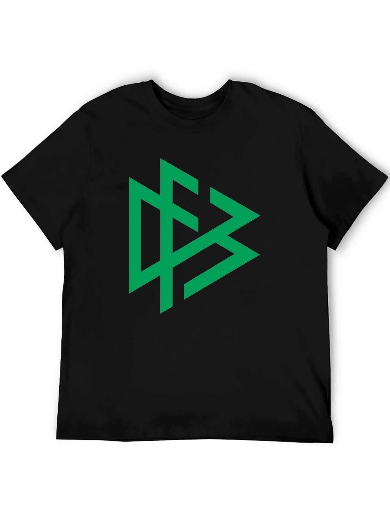 Green Mystic Symbol on Black Tee