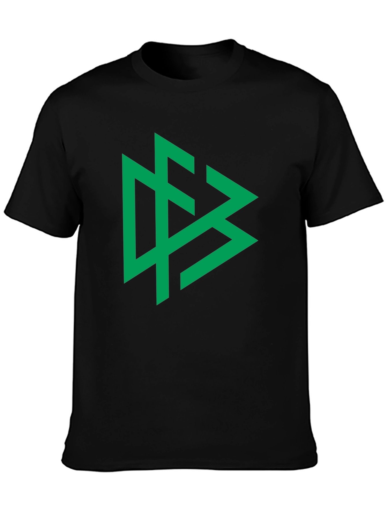 Green Mystic Symbol on Black Tee