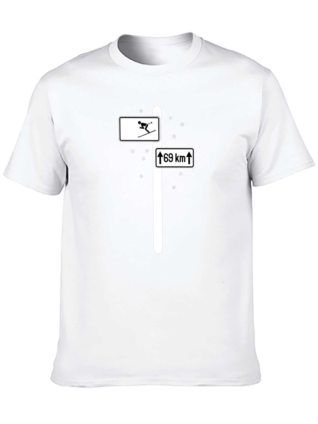 Ski Direction Funny Novelty T-Shirt