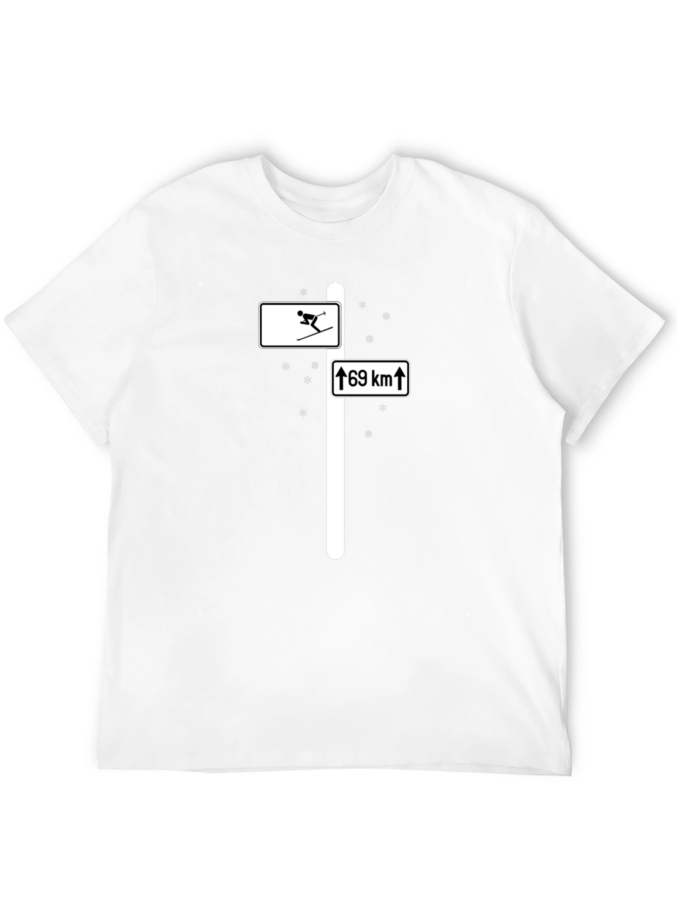Ski Direction Funny Novelty T-Shirt
