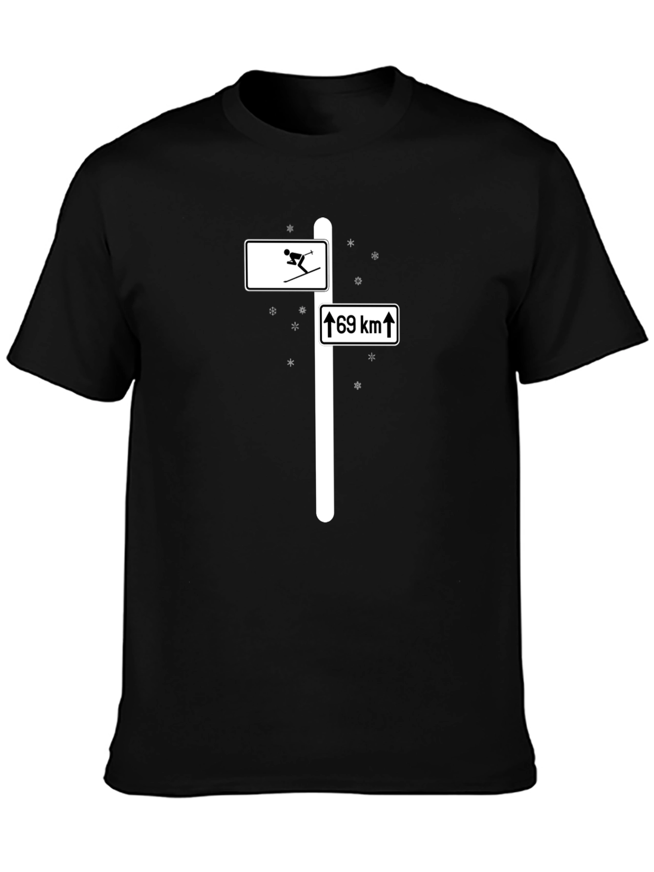 Ski Direction Funny Novelty T-Shirt
