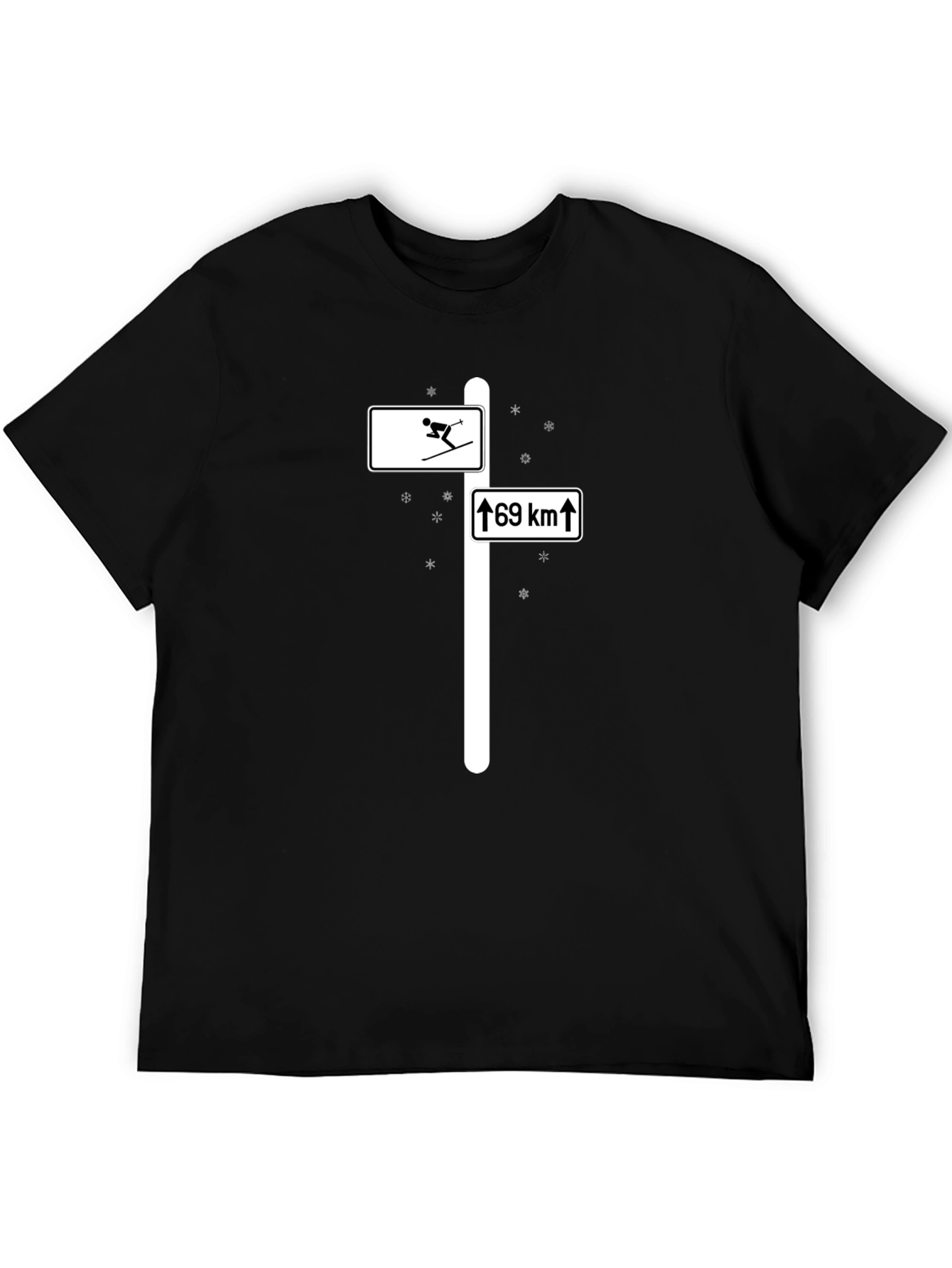 Ski Direction Funny Novelty T-Shirt