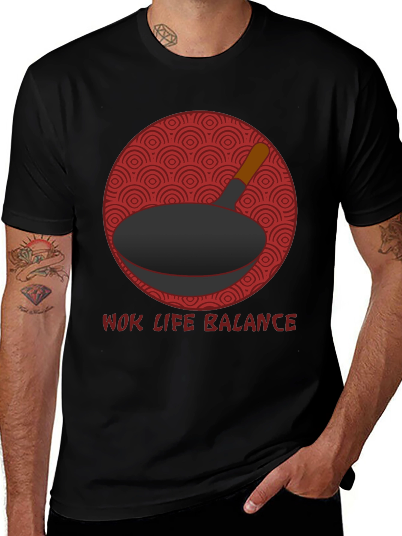 Wok Life Balance T-Shirt - Culinary Design