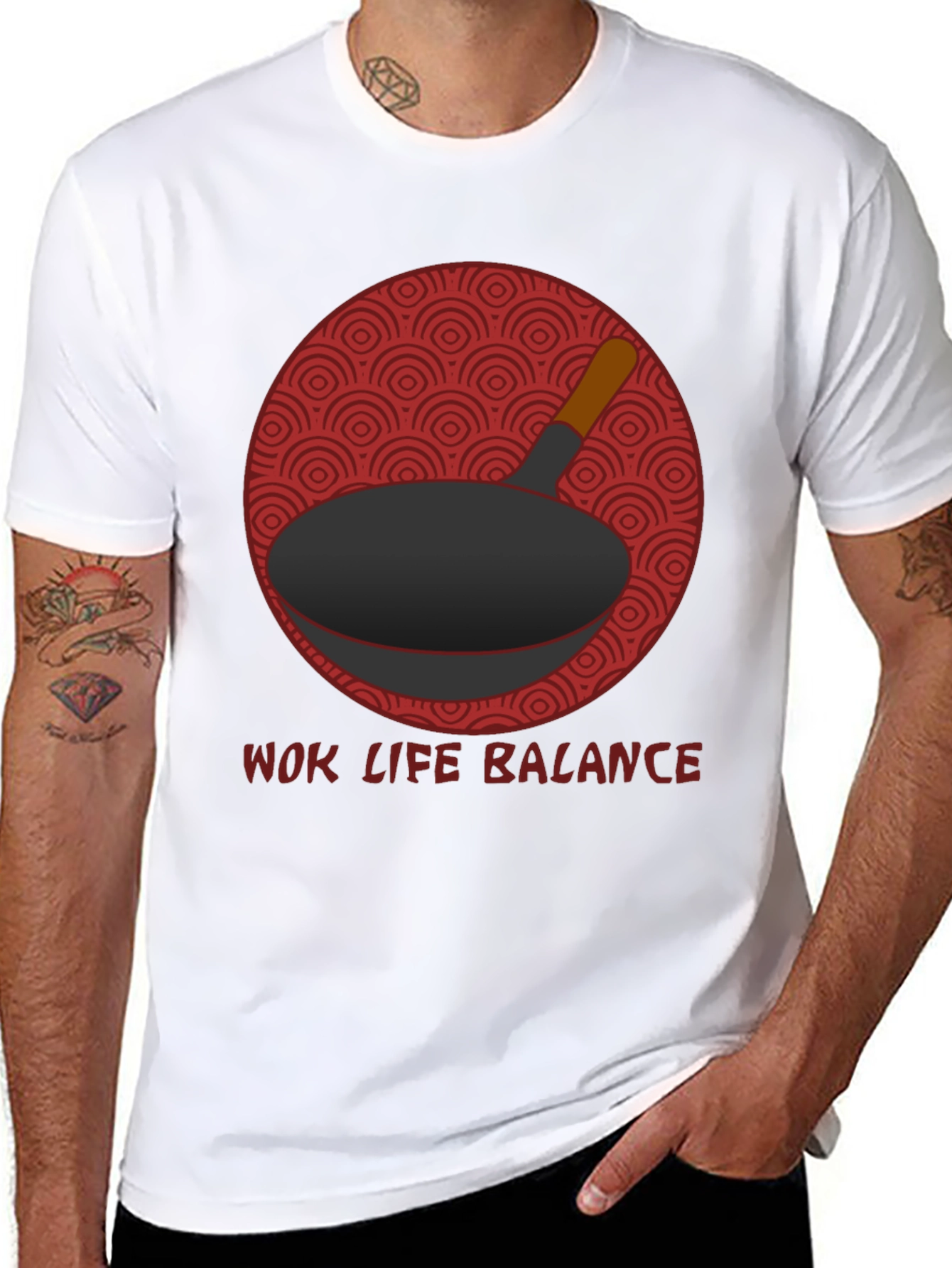 Wok Life Balance T-Shirt - Culinary Design