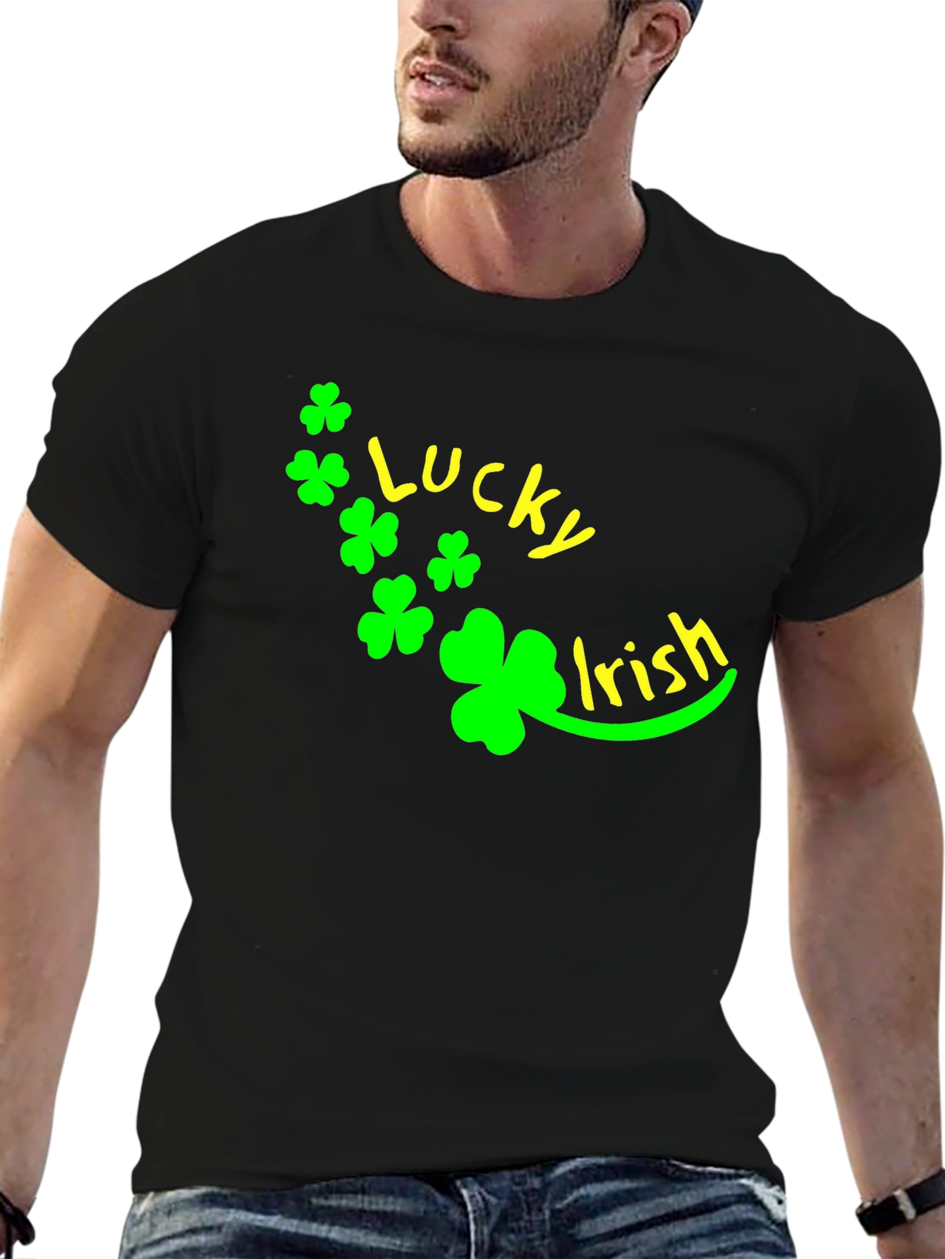 Lucky Irish St. Patricks Day Black T-Shirt