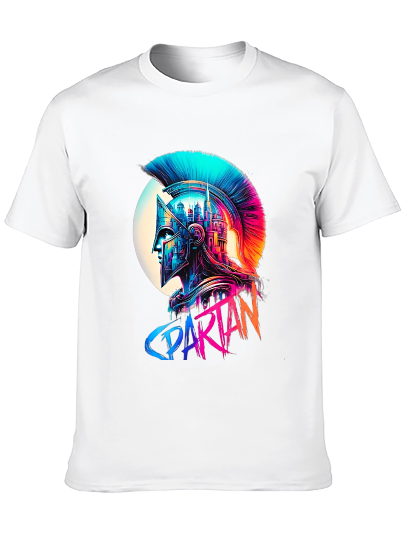 Spartan Warrior Helmet Graphic T-Shirt