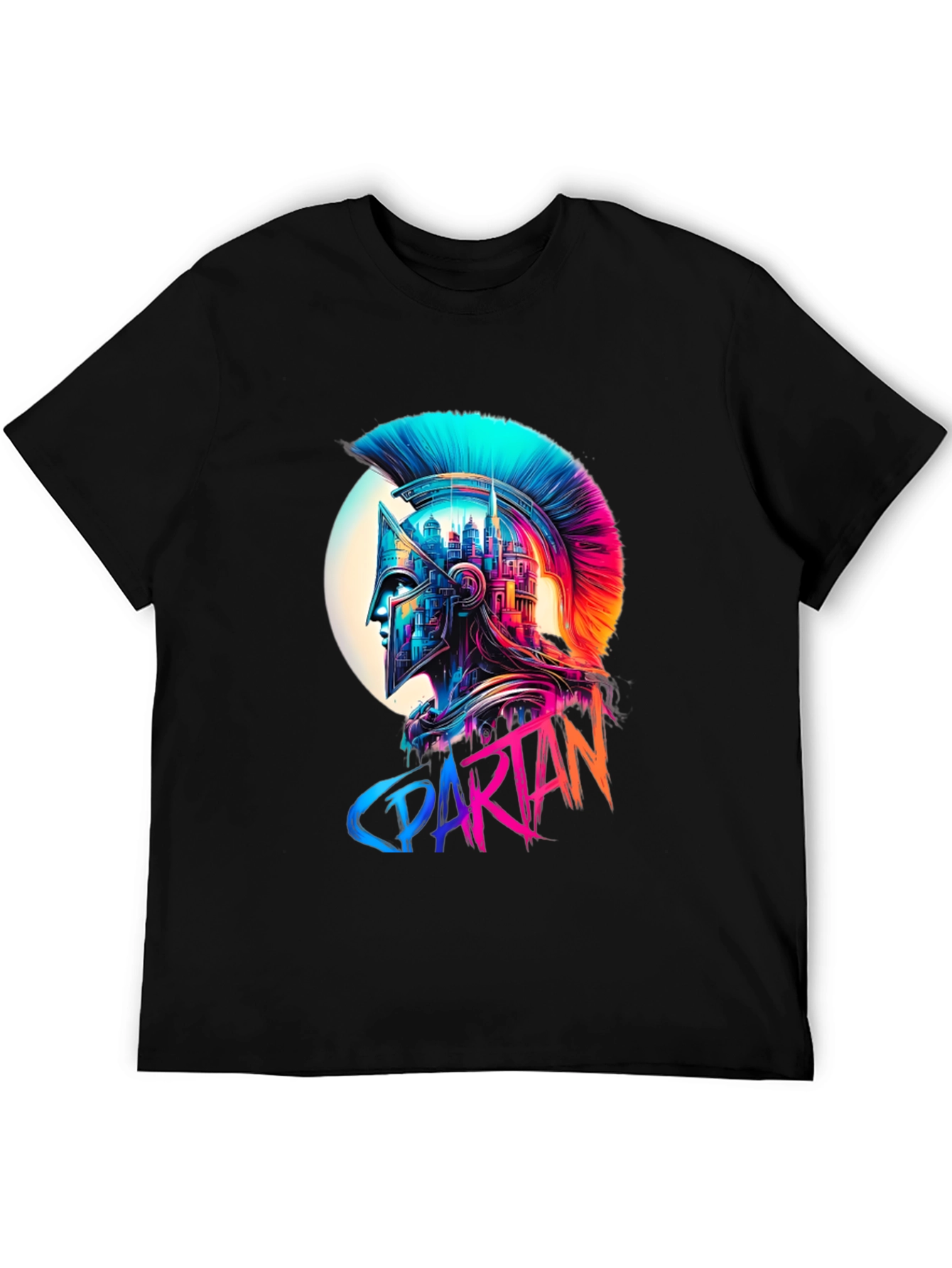 Spartan Warrior Helmet Graphic T-Shirt