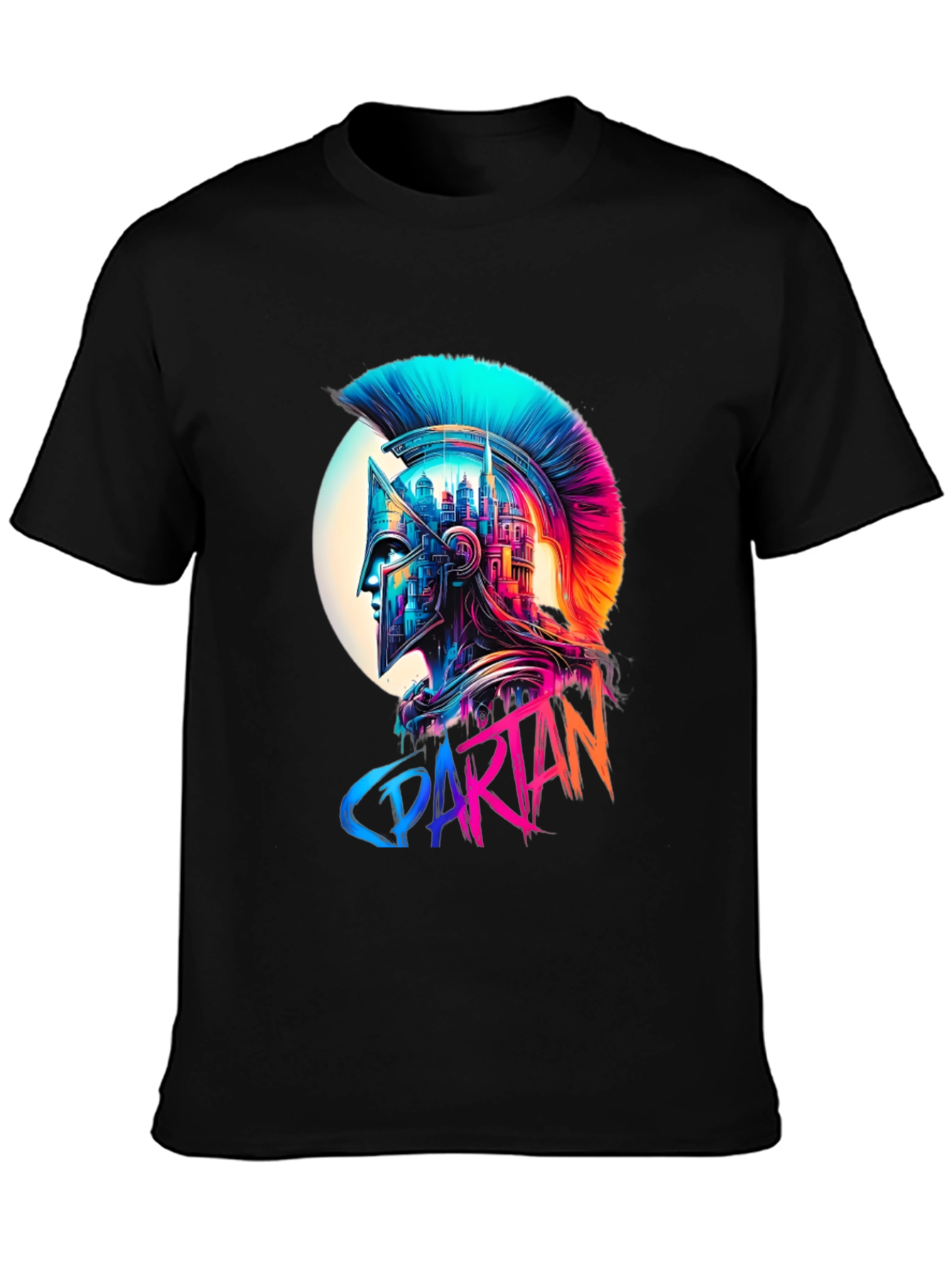 Spartan Warrior Helmet Graphic T-Shirt