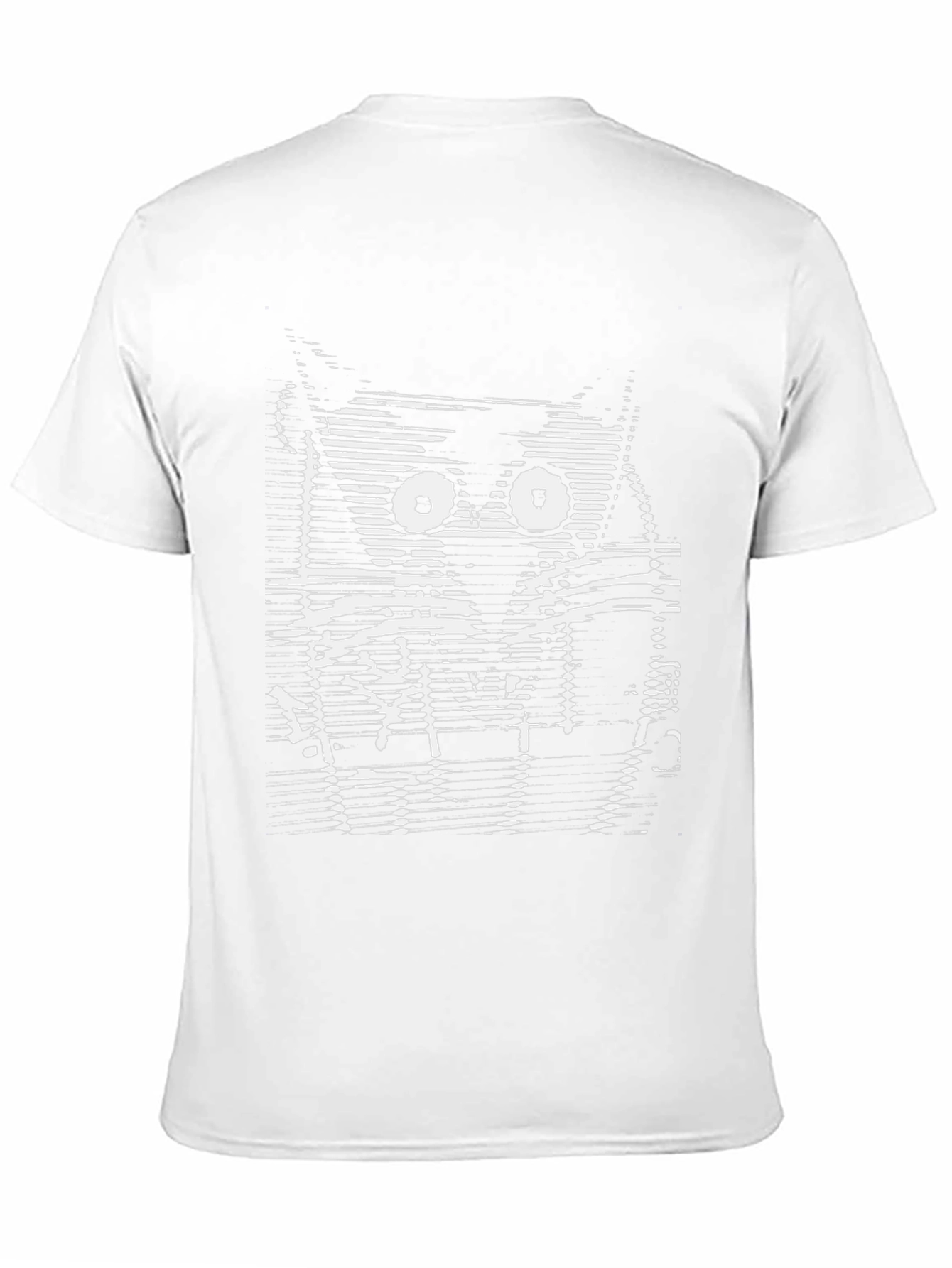 Abstract Cat Graphic Print Black T-Shirt