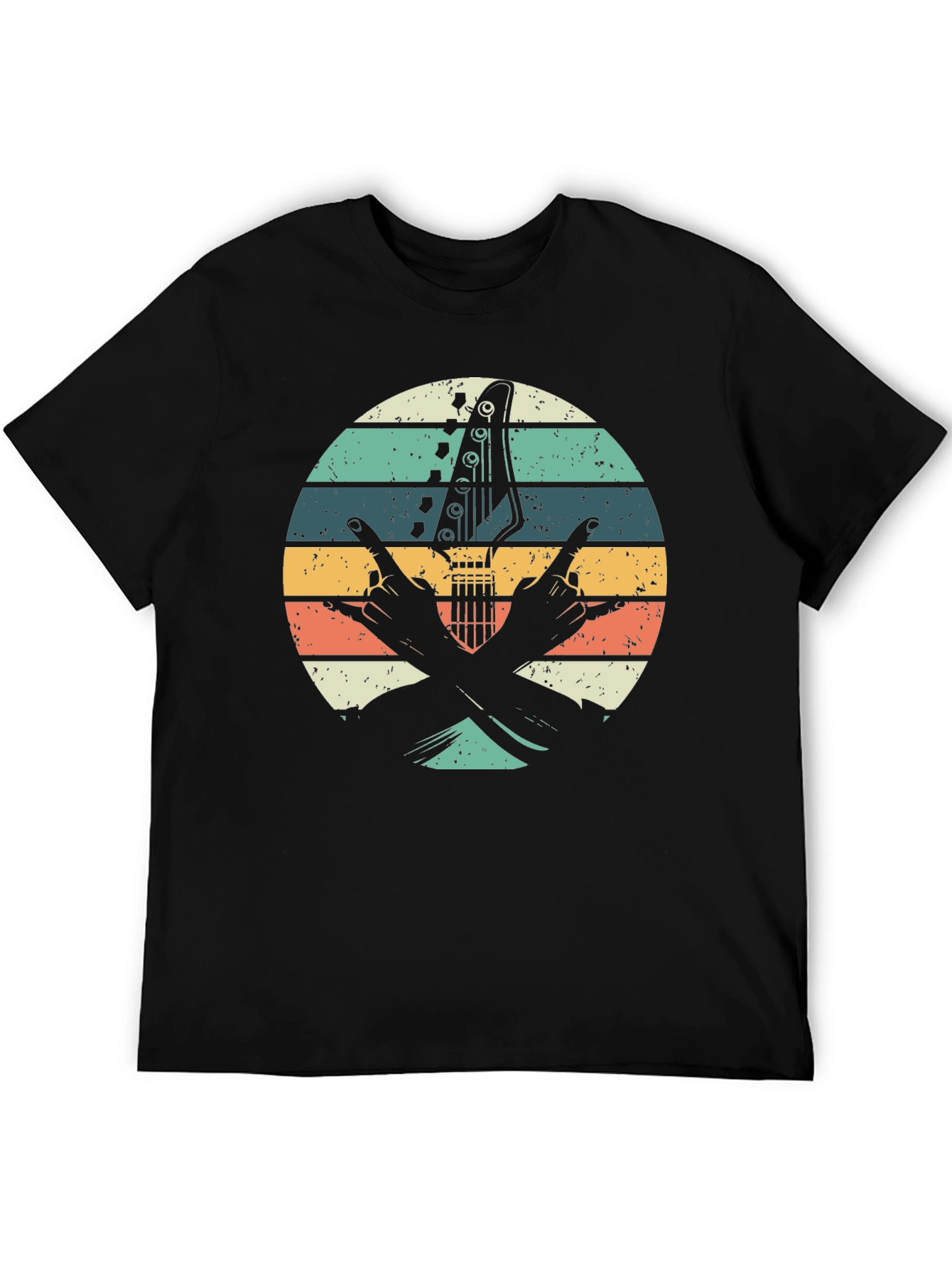 Retro Rock Guitar T-Shirt - Music Lover Tee