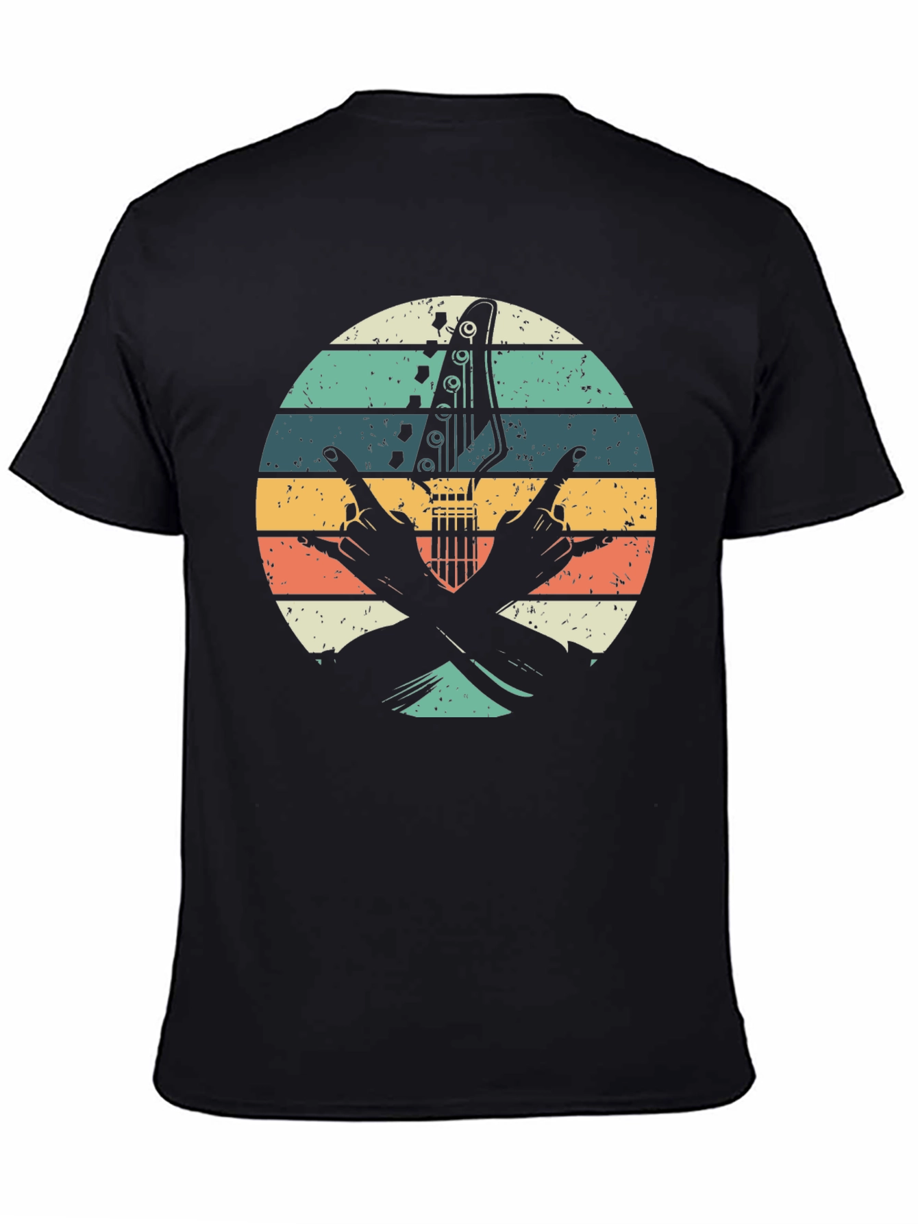Retro Rock Guitar T-Shirt - Music Lover Tee