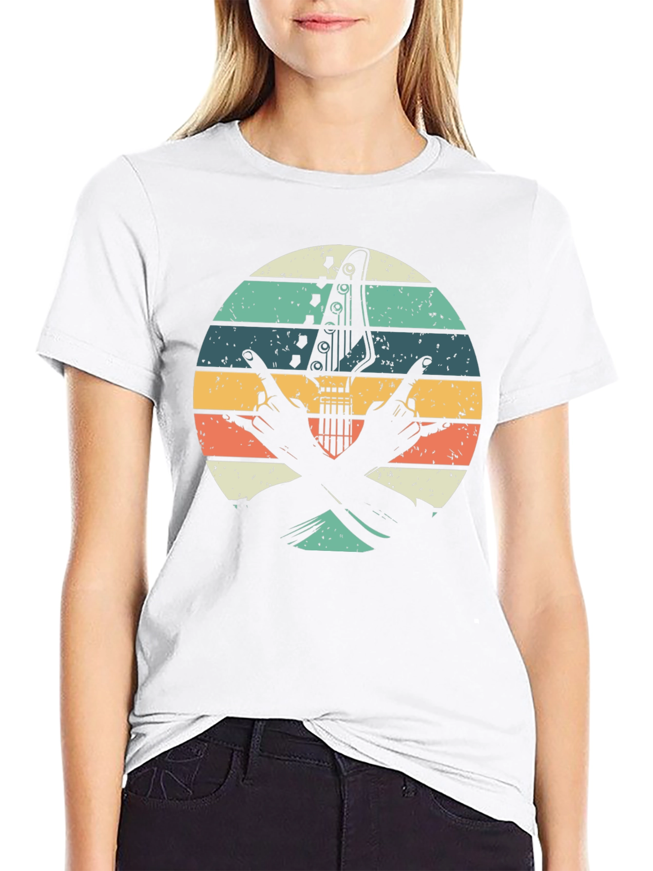 Retro Rock Guitar T-Shirt - Music Lover Tee