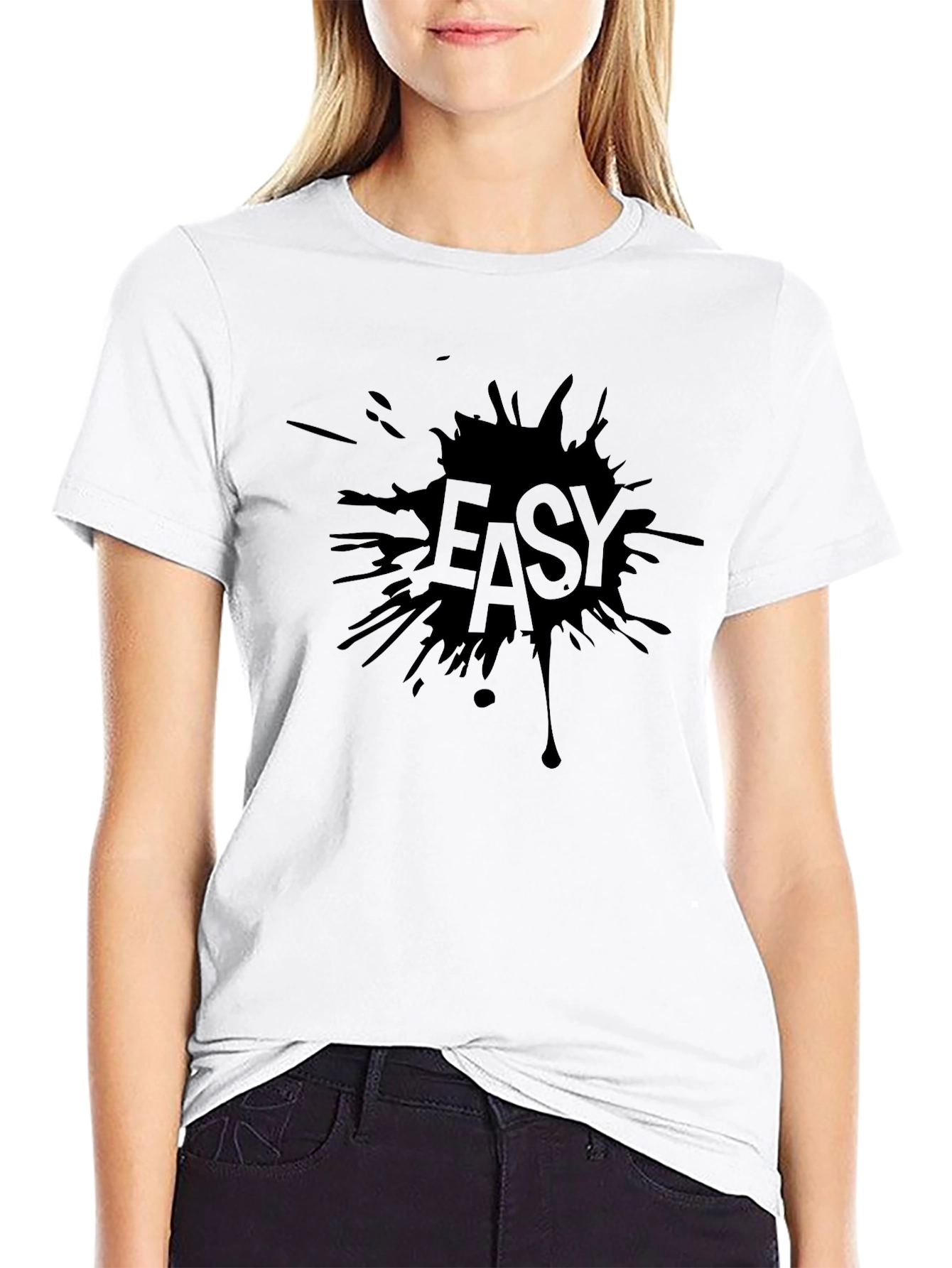 Easy Graphic Black T-Shirt for Men