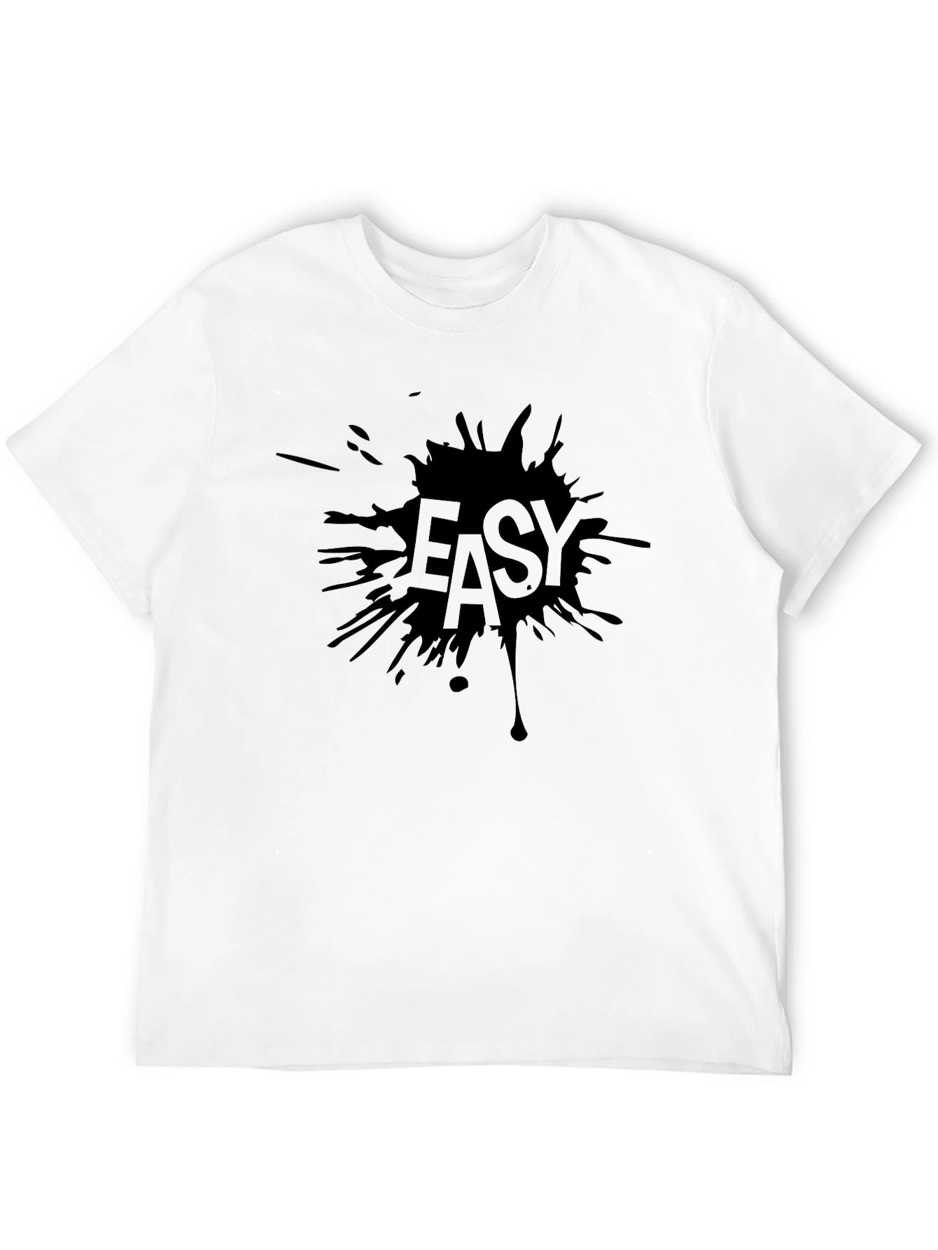 Easy Graphic Black T-Shirt for Men