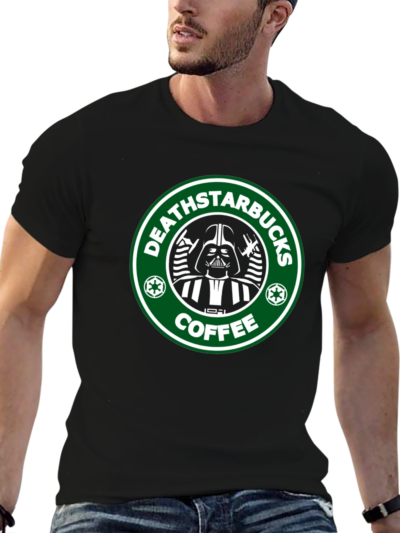 Deathstarbucks Coffee Graphic T-Shirt