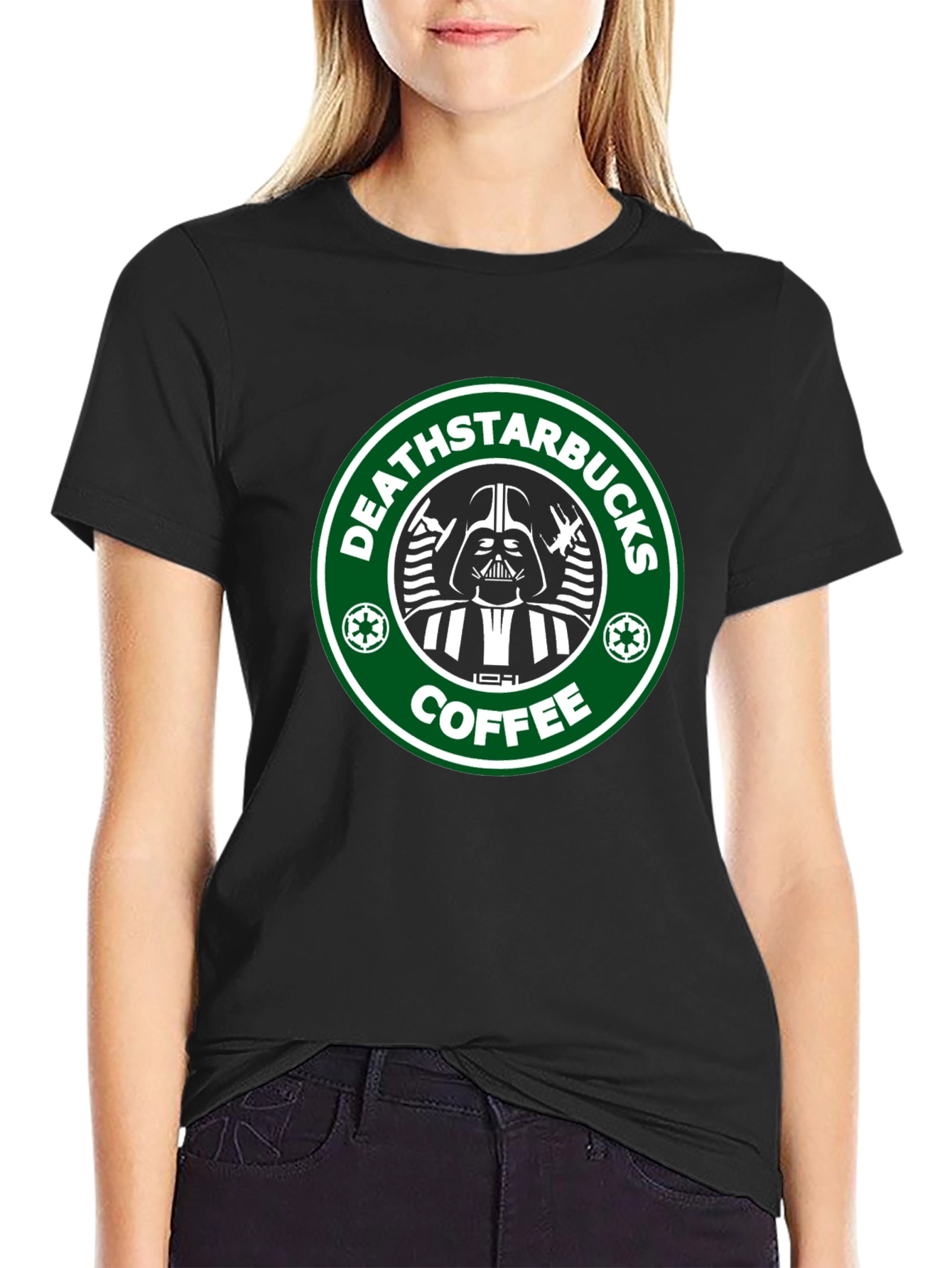 Deathstarbucks Coffee Graphic T-Shirt