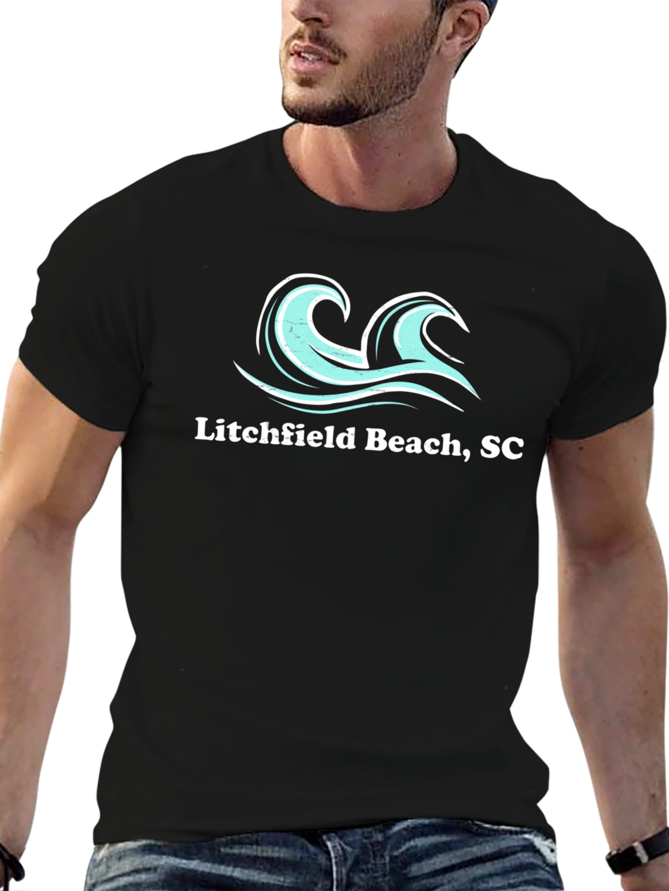 Litchfield Beach SC Wave Graphic Tee