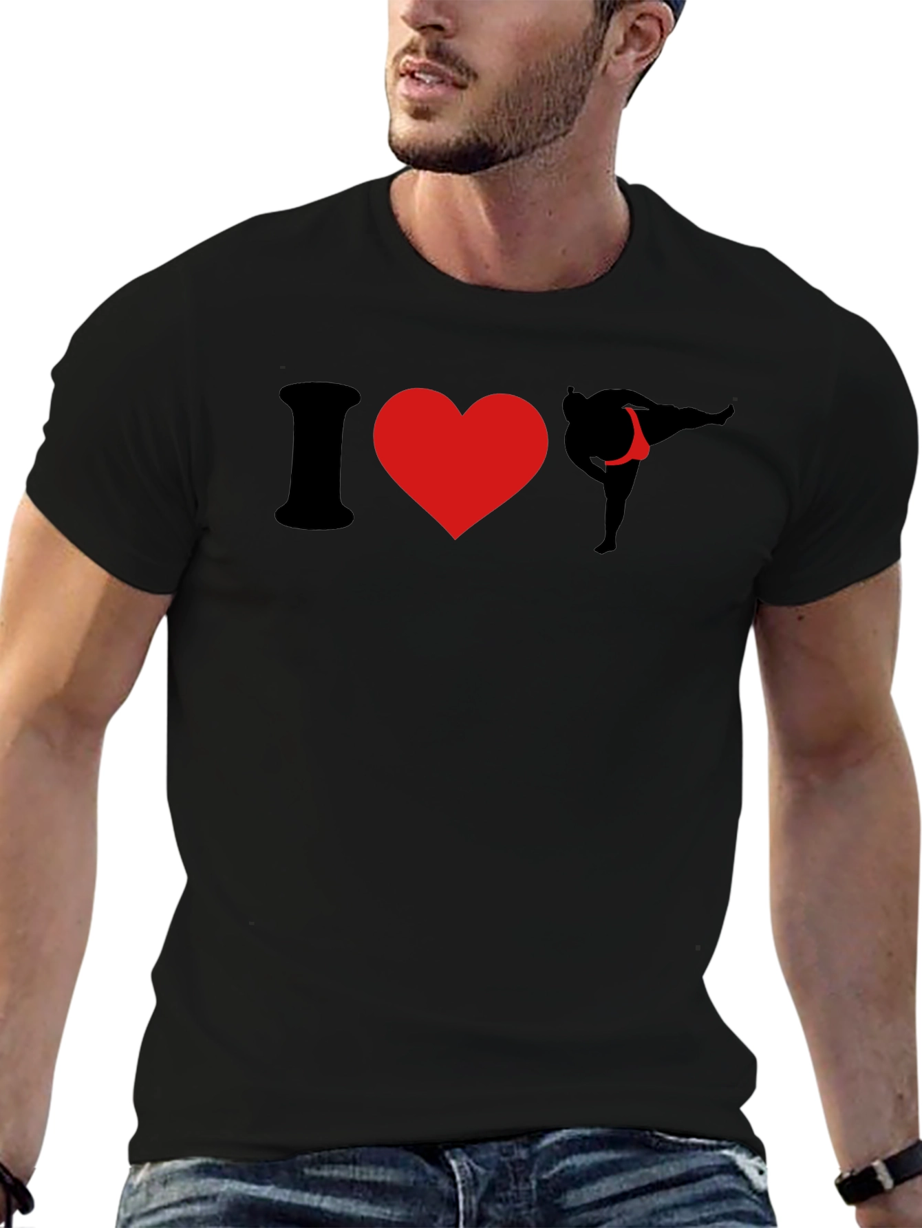 I Love Sumo Wrestling Black T-Shirt