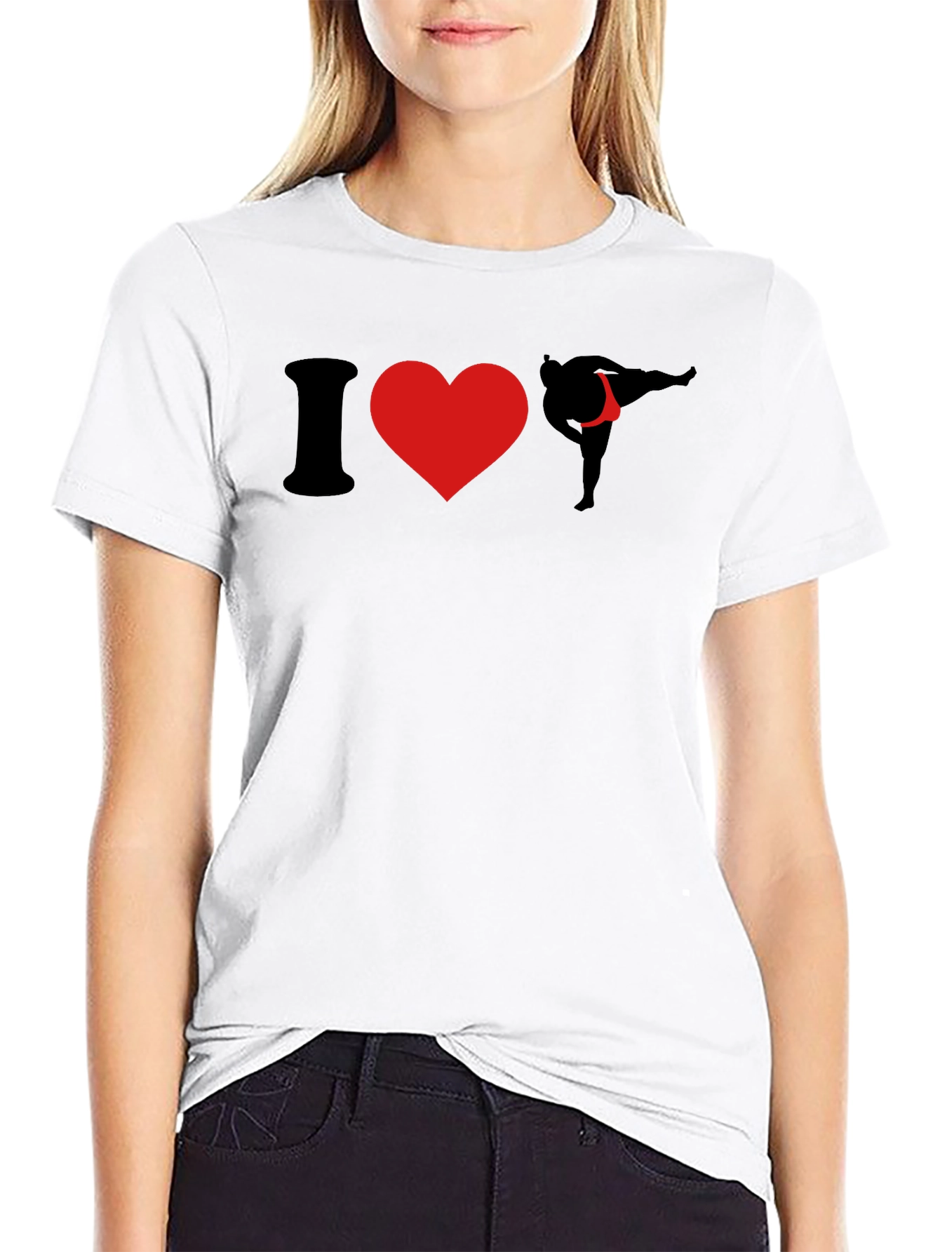 I Love Sumo Wrestling Black T-Shirt