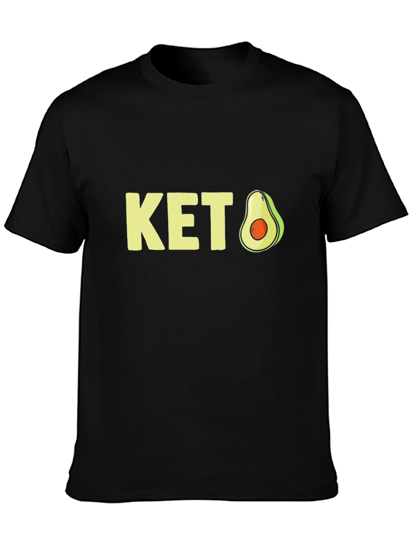 Keto Avocado Graphic Tee - Black