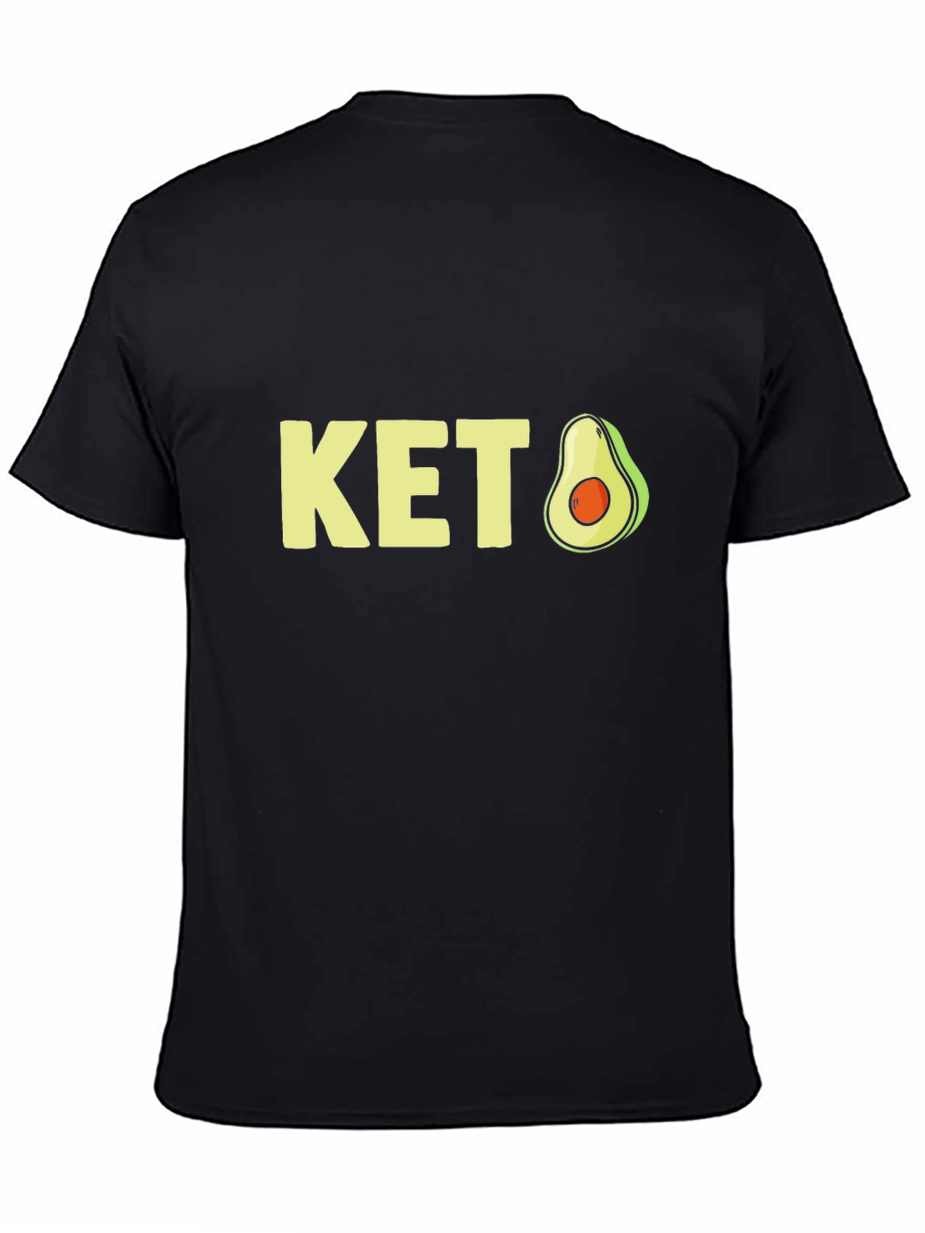 Keto Avocado Graphic Tee - Black