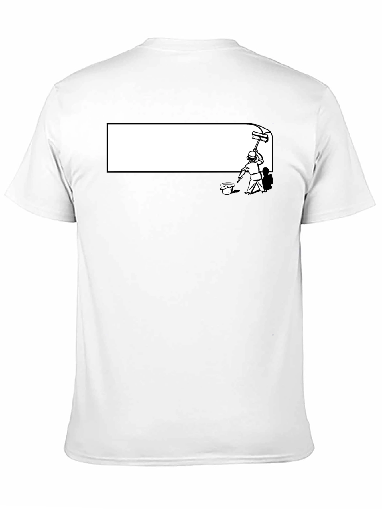 Painter Graphic Tee - Black Cotton Crewneck T-Shirt