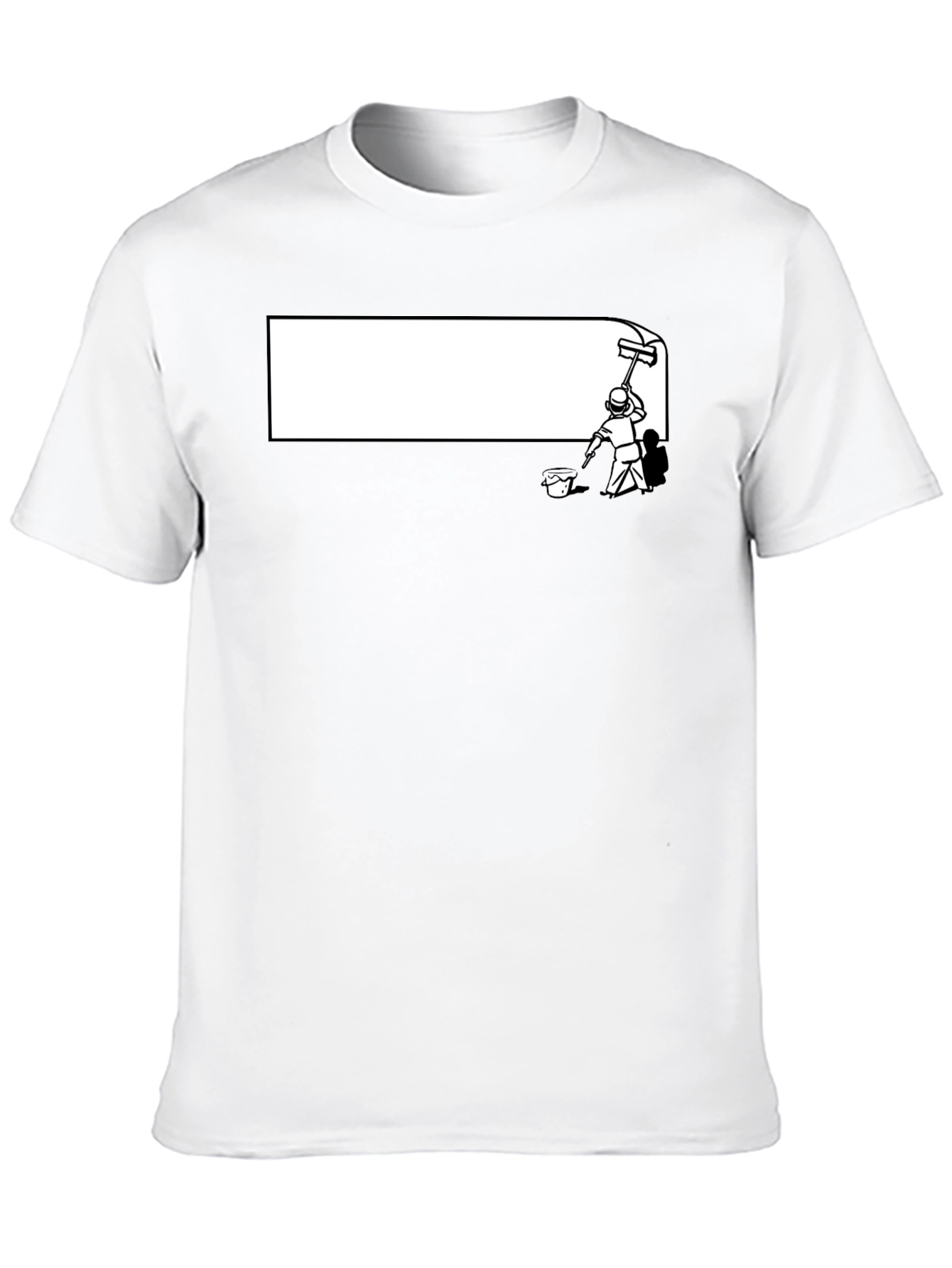 Painter Graphic Tee - Black Cotton Crewneck T-Shirt