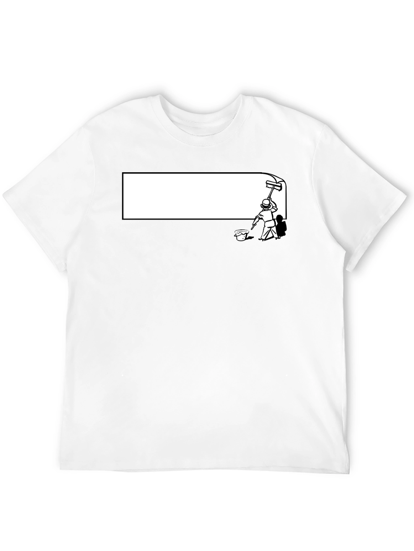Painter Graphic Tee - Black Cotton Crewneck T-Shirt