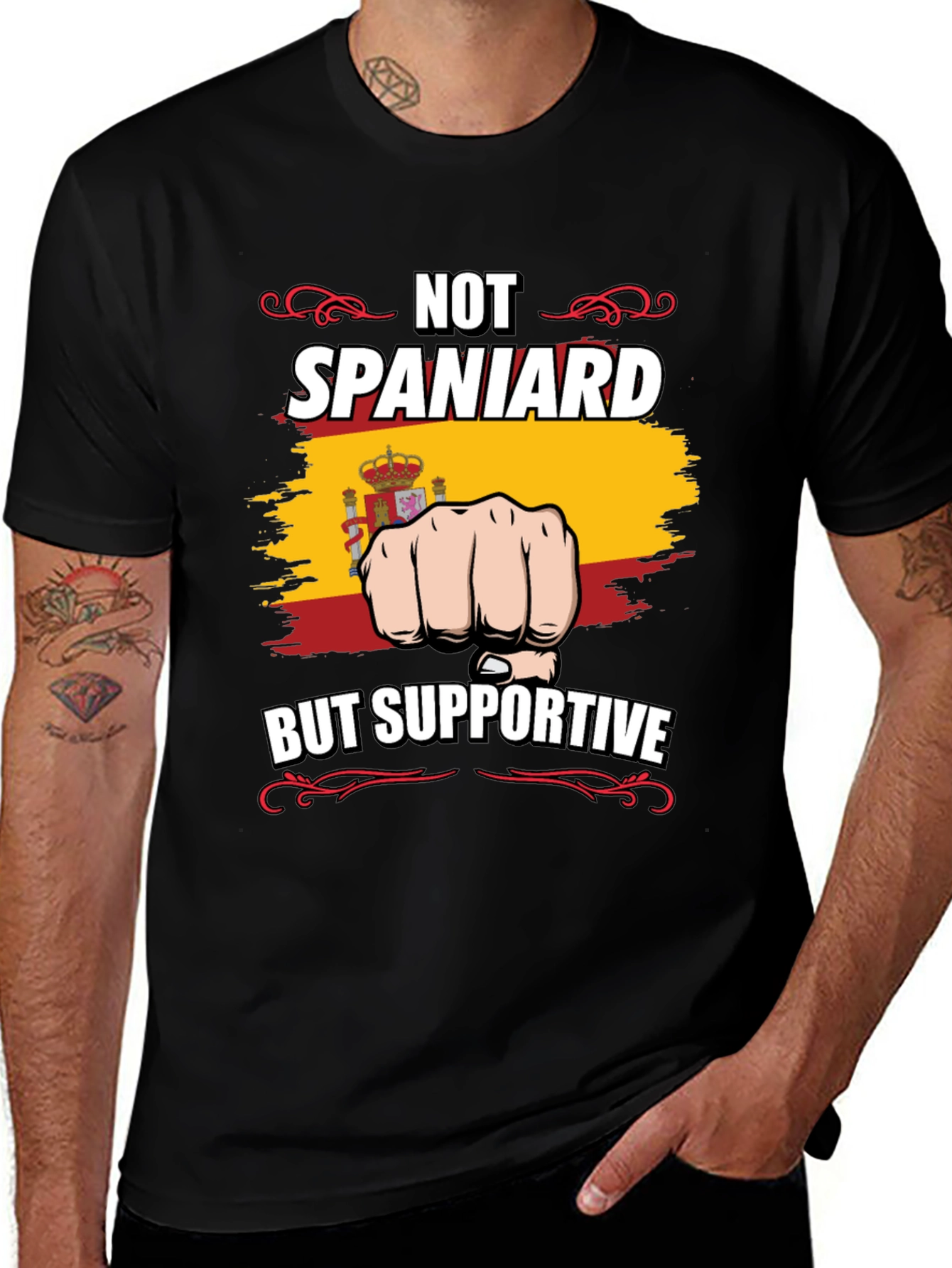 Supportive Spain Flag T-Shirt