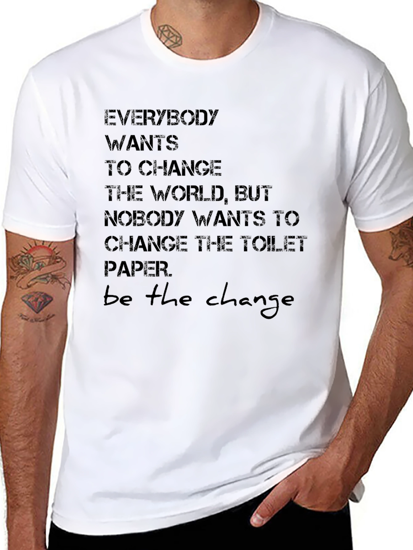 Be the Change T-Shirt - Inspirational Graphic Tee