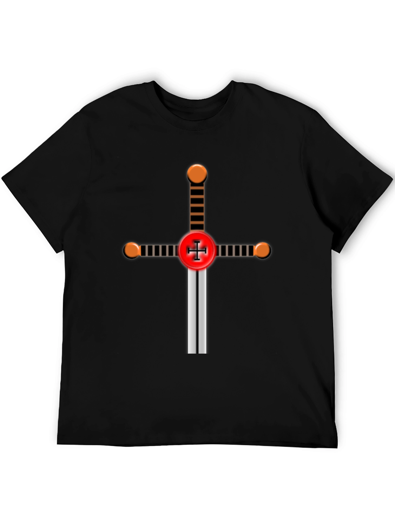 Crusader Knight Sword Graphic T-Shirt