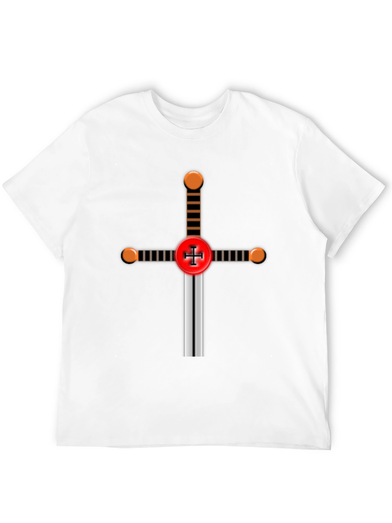 Crusader Knight Sword Graphic T-Shirt