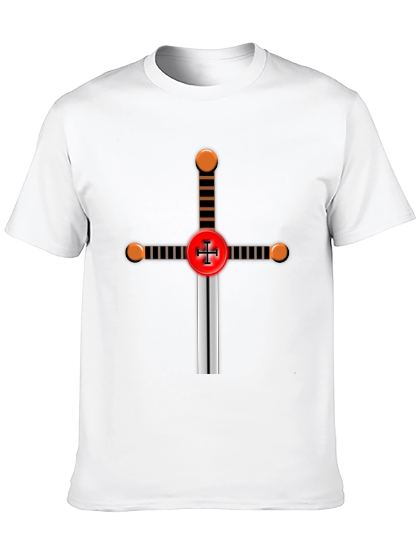 Crusader Knight Sword Graphic T-Shirt