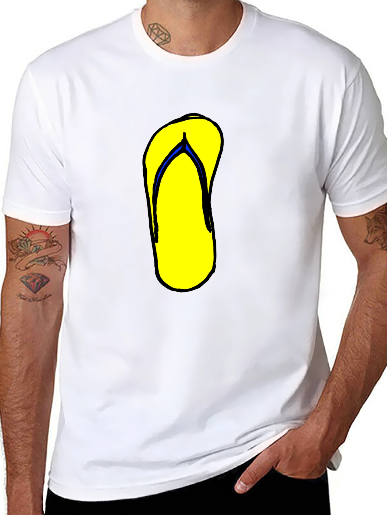 Flip Flop Graphic Tee - Black