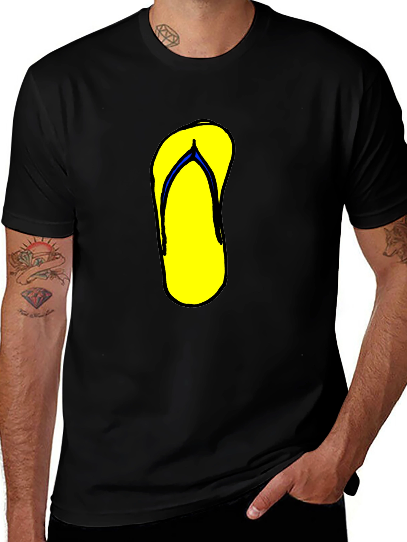 Flip Flop Graphic Tee - Black