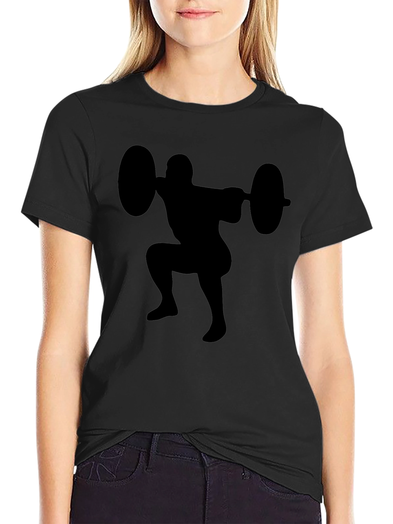 Weightlifter Squat Black T-Shirt