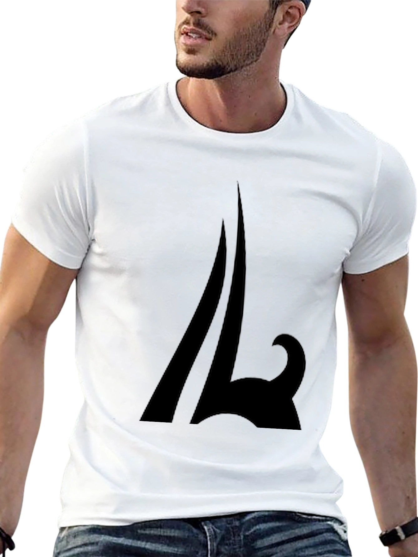 Abstract Graphic Black T-Shirt - Casual Style