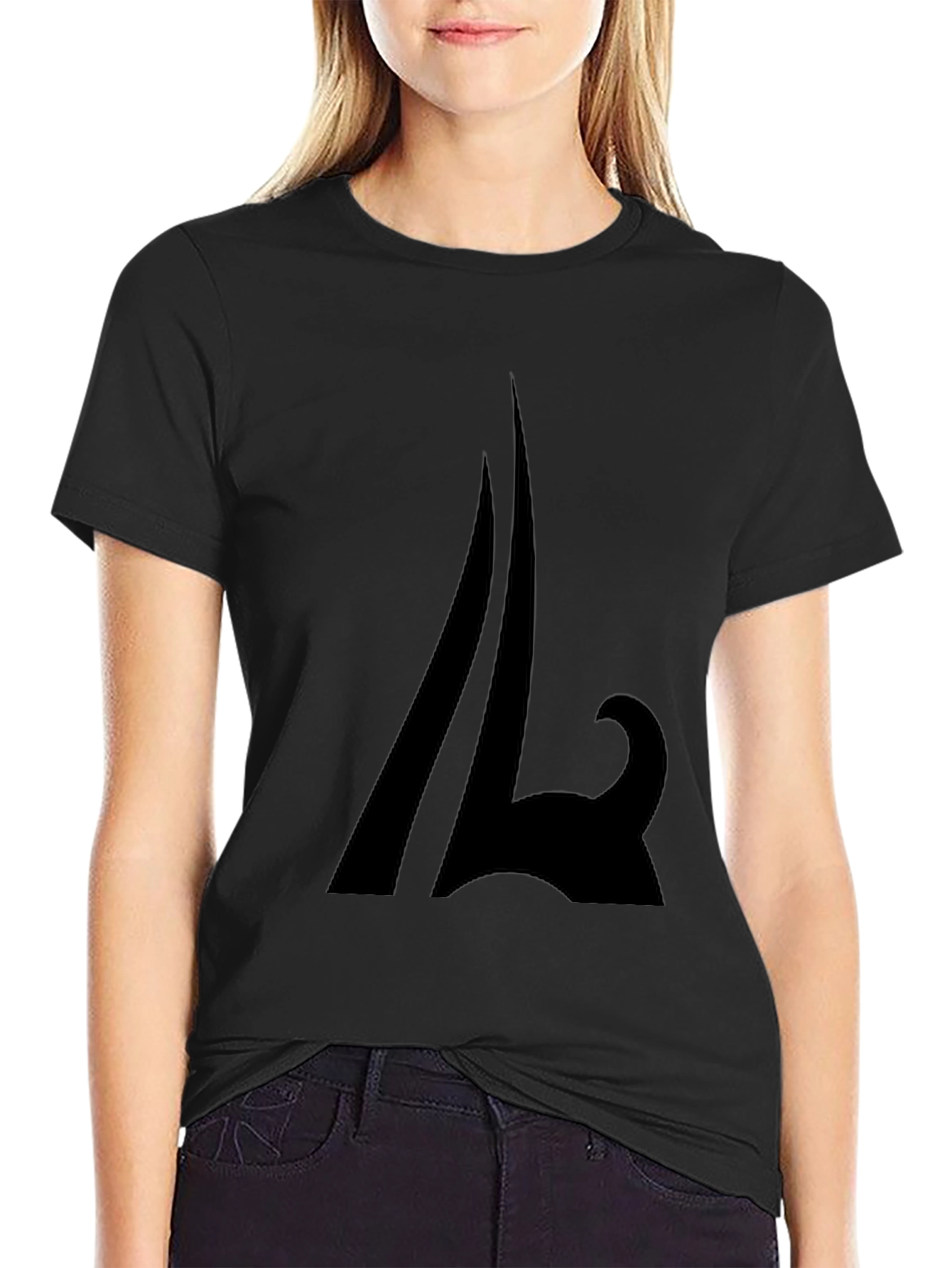 Abstract Graphic Black T-Shirt - Casual Style