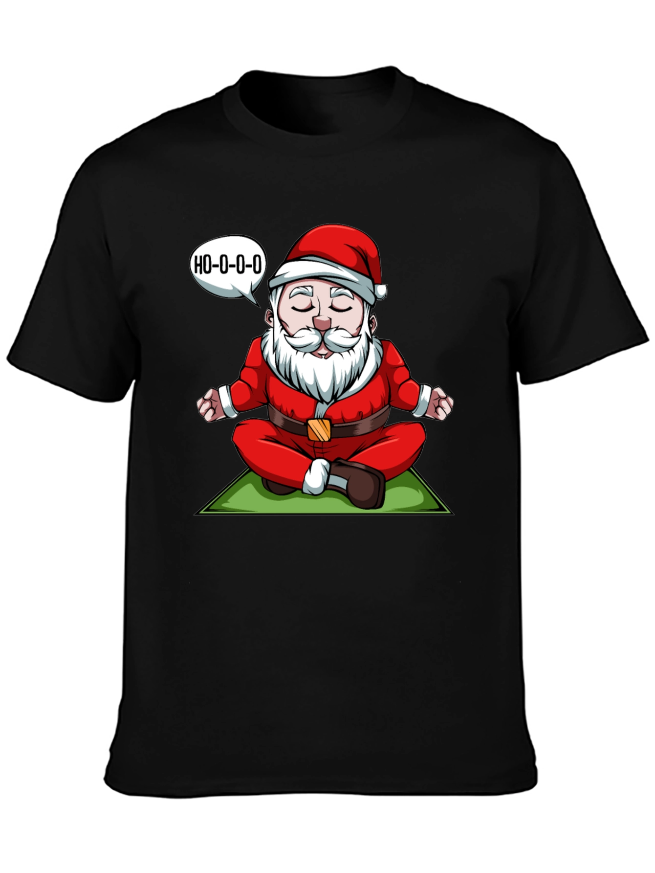 Zen Santa T-Shirt - Meditating Santa Ho-o-o-o