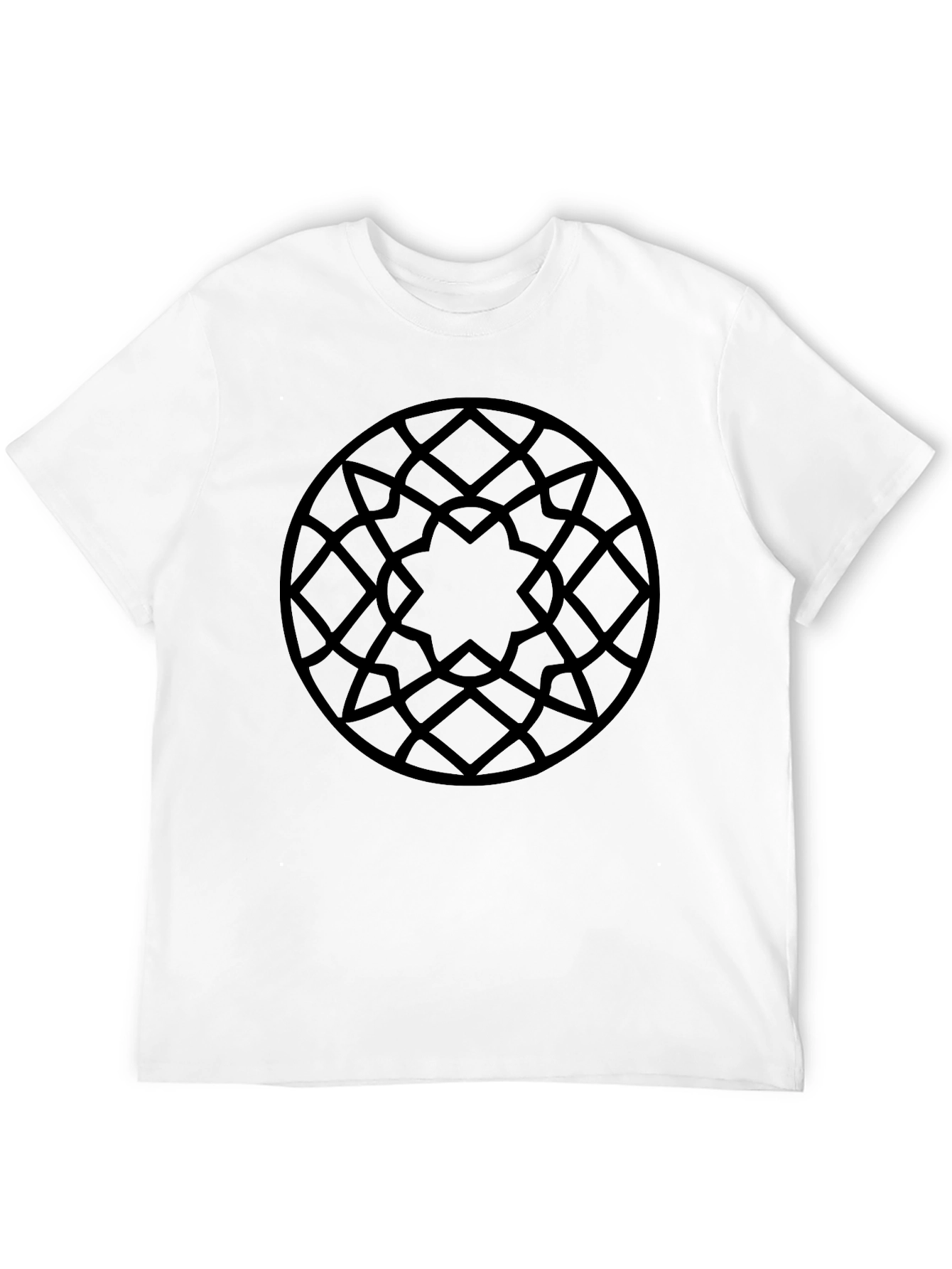 Dark Geometric Pattern Black T-Shirt
