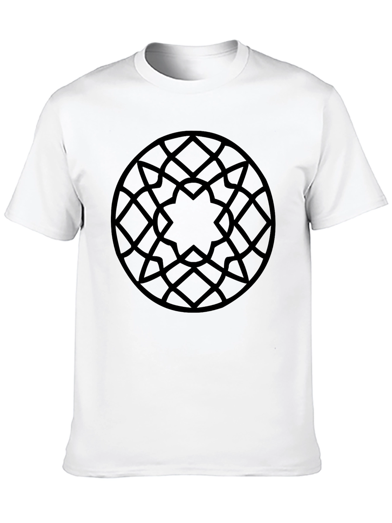 Dark Geometric Pattern Black T-Shirt