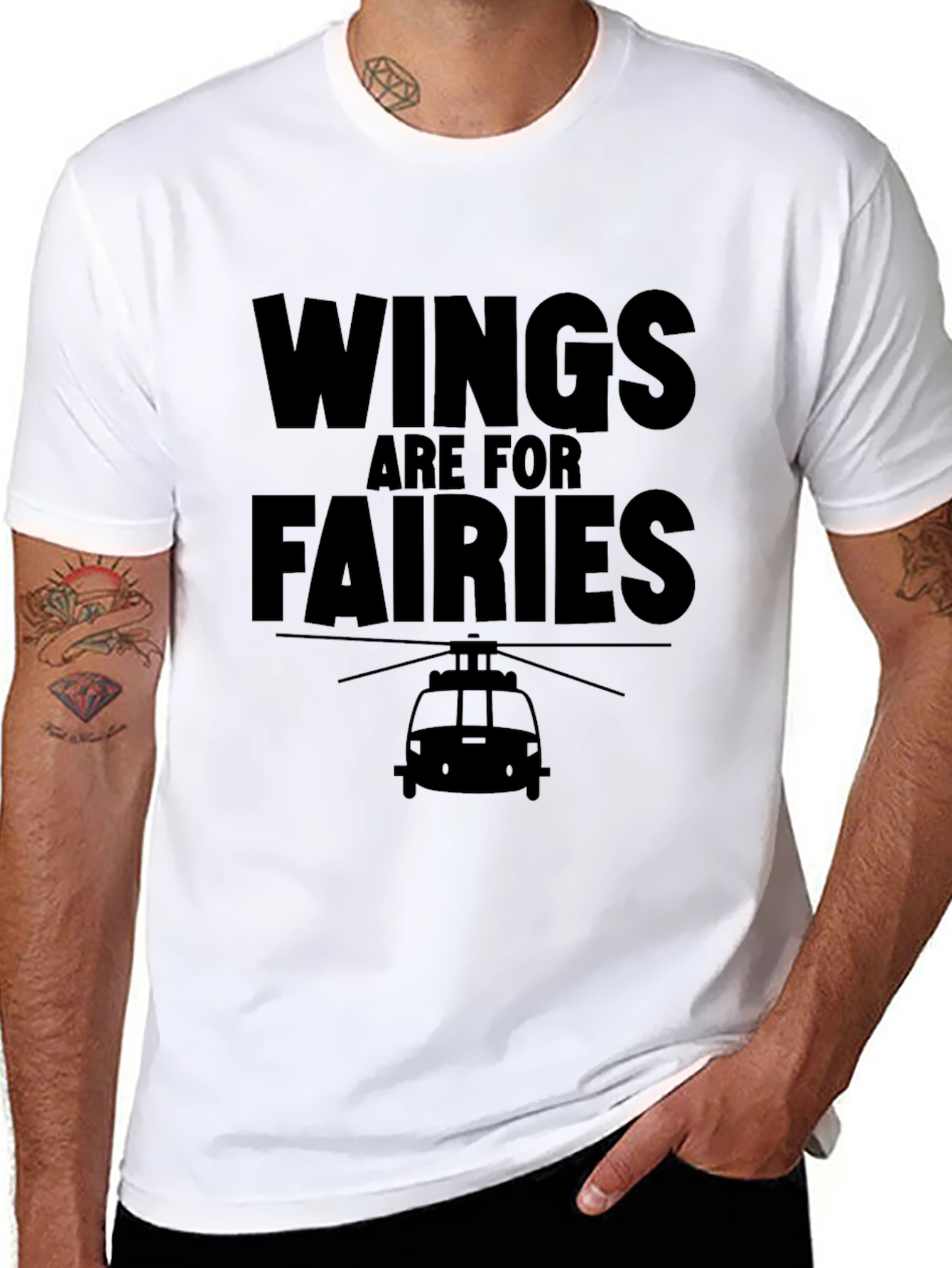 Wings are for Fairies Helicopter T-Shirt