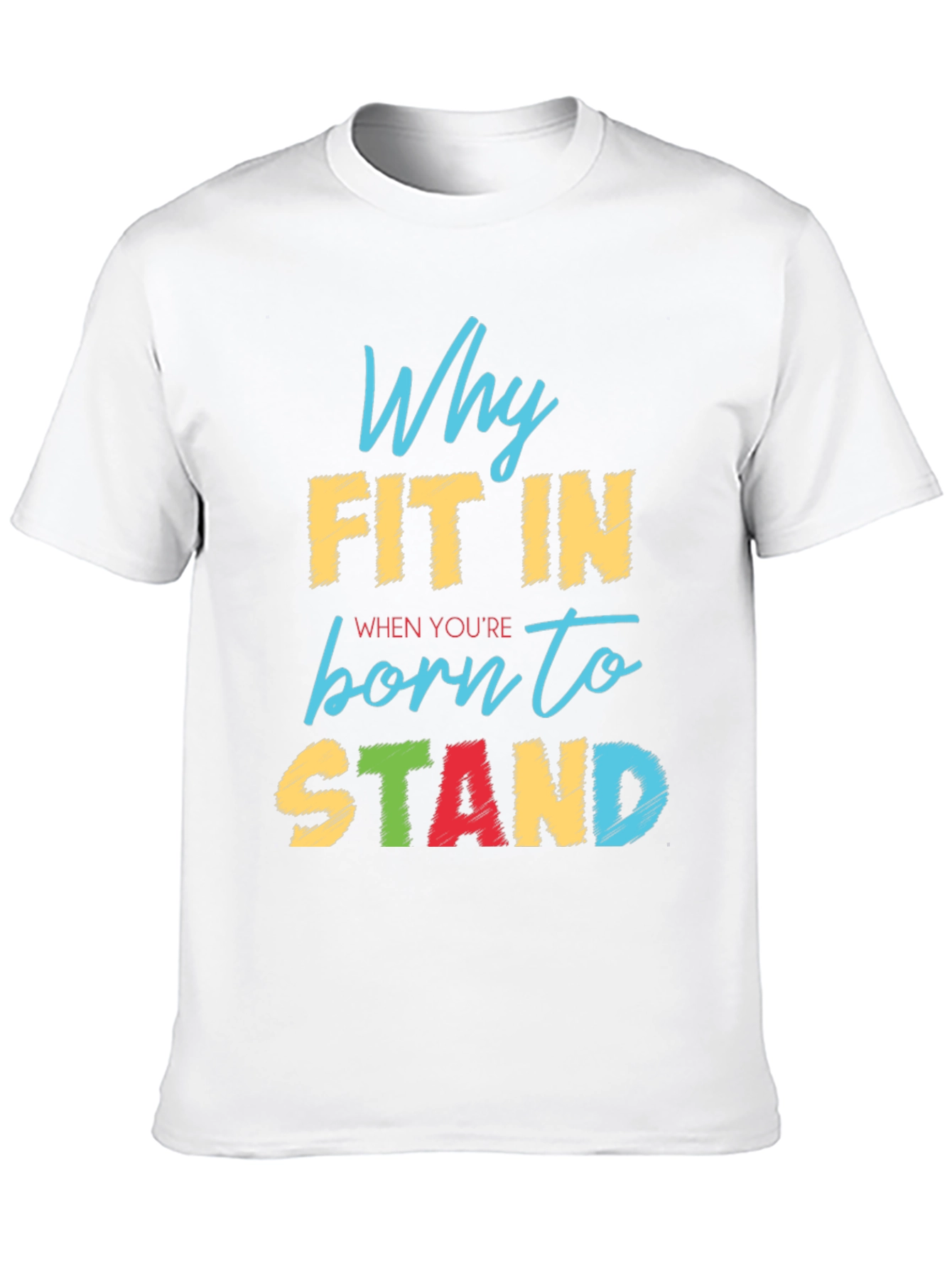 Why Fit In Black Graphic Tee